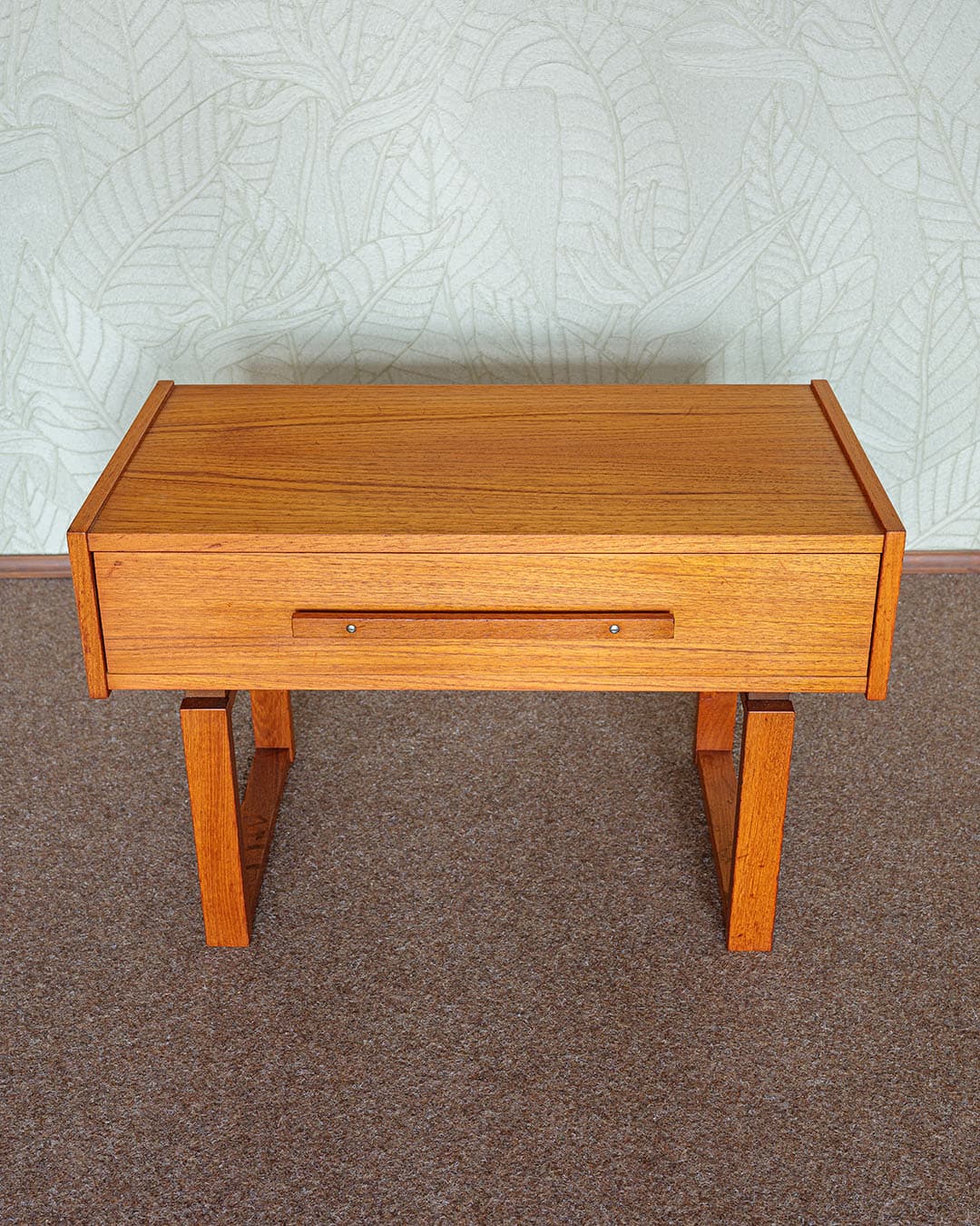 Szafka nocna, teak brązowy, proj. H. Jensen & T. Valeur, Dania, lata 70. - 304956