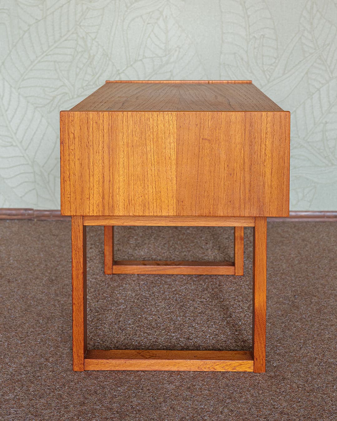 Szafka nocna, teak brązowy, proj. H. Jensen & T. Valeur, Dania, lata 70. - 304961