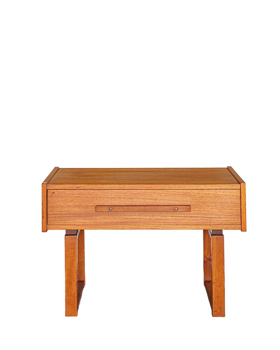 Szafka nocna, teak brązowy, proj. H. Jensen & T. Valeur, Dania, lata 70.