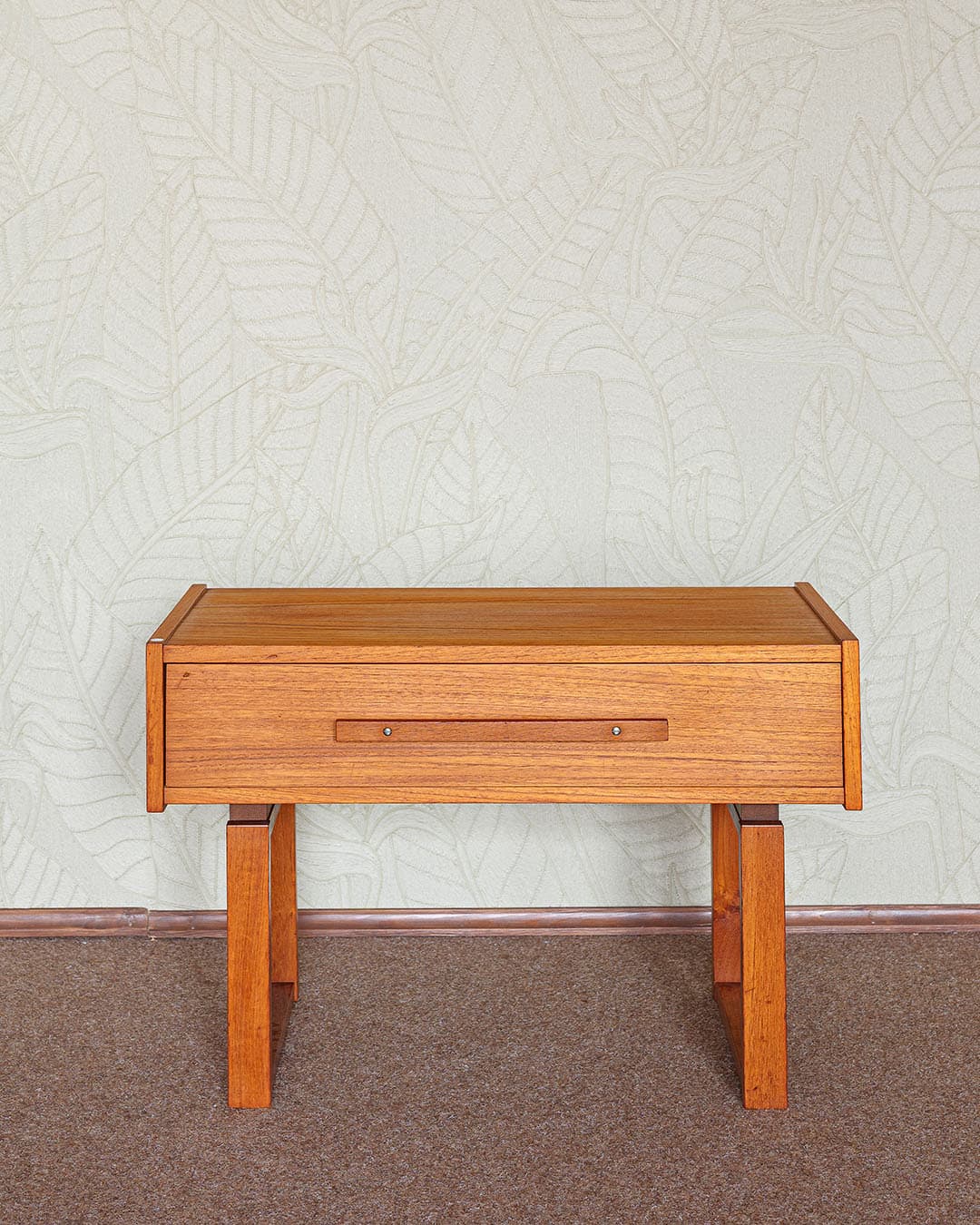 Szafka nocna, teak brązowy, proj. H. Jensen & T. Valeur, Dania, lata 70. - 304953