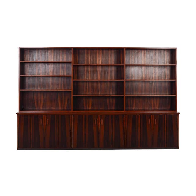Bookcase, brown rosewood, Denmark, 1970s. - DIMENSION