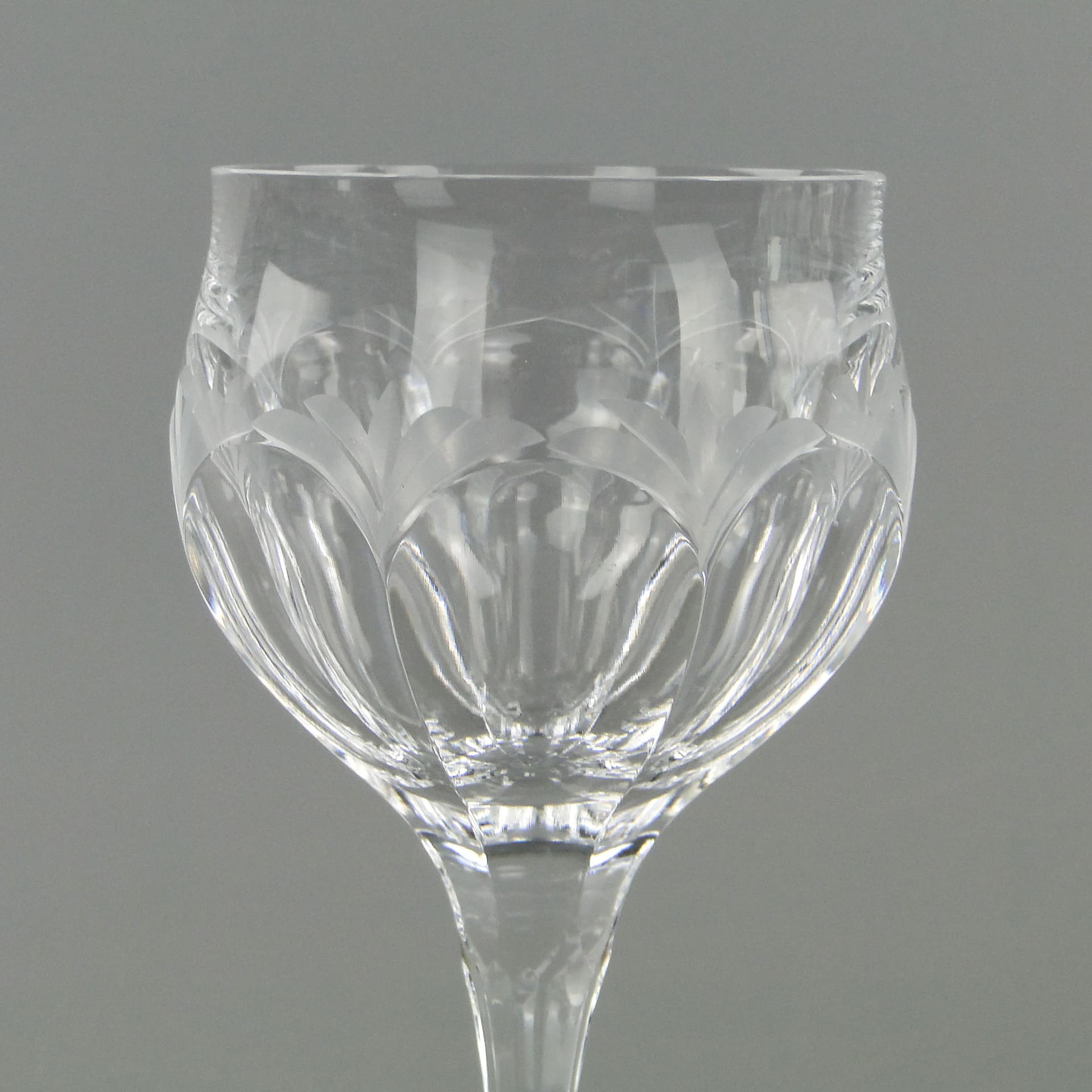 Komplet kieliszków do wina, kryształ transparentny, Bohemia, Czechy, lata 70. - 2379