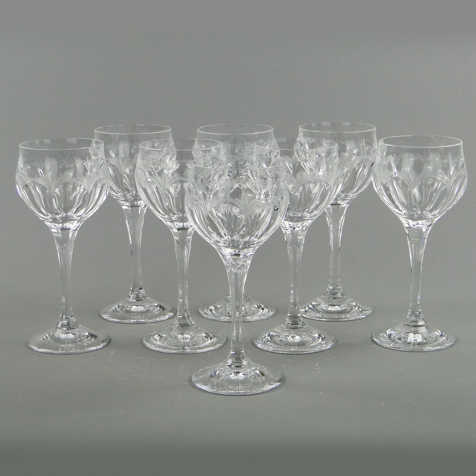 Komplet kieliszków do wina, kryształ transparentny, Bohemia, Czechy, lata 70. - 2375