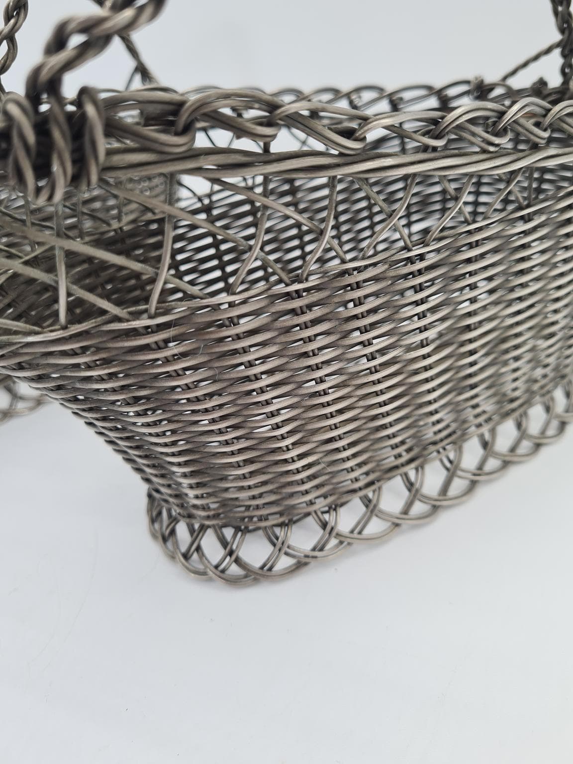 Set of two wine baskets, silver metal, France, 1970s - 305181