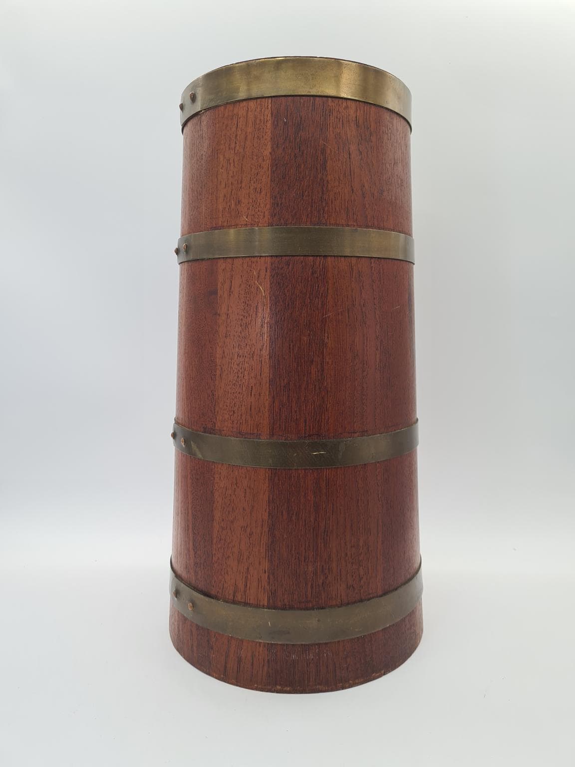 Umbrella Stand, brown mahogany, brass, Europe, 1960s - 305233