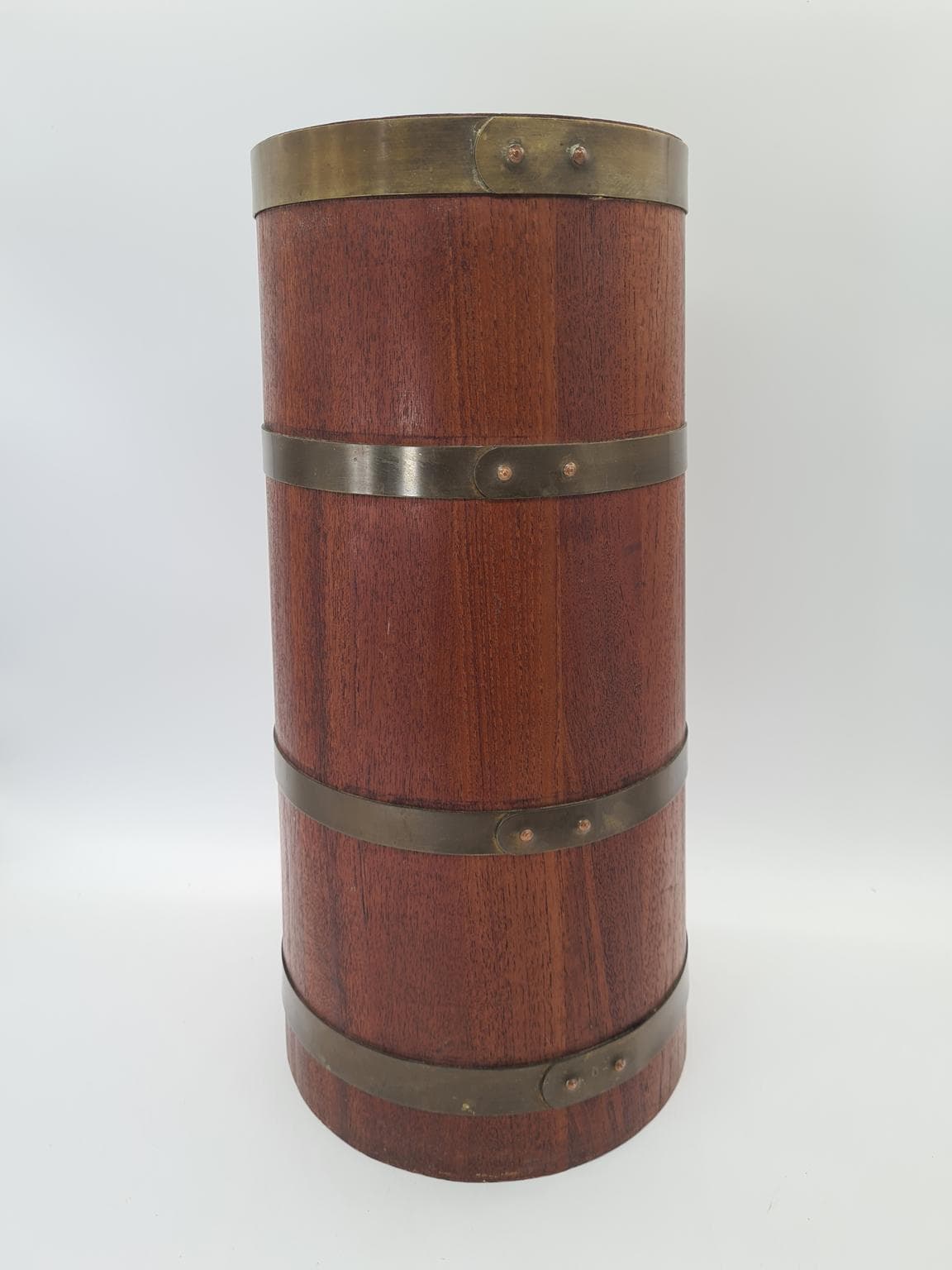 Umbrella Stand, brown mahogany, brass, Europe, 1960s - 305234