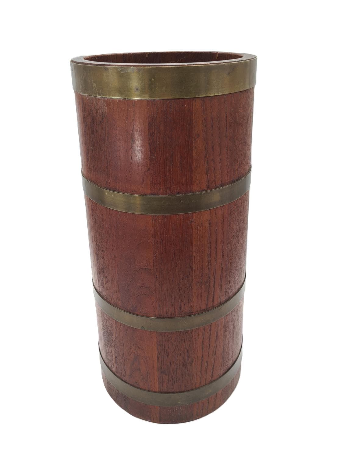 Umbrella Stand, brown mahogany, brass, Europe, 1960s - 305229