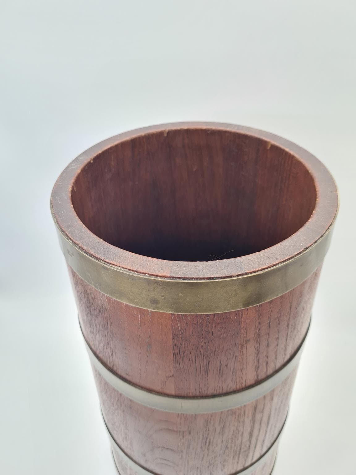 Umbrella Stand, brown mahogany, brass, Europe, 1960s - 305236