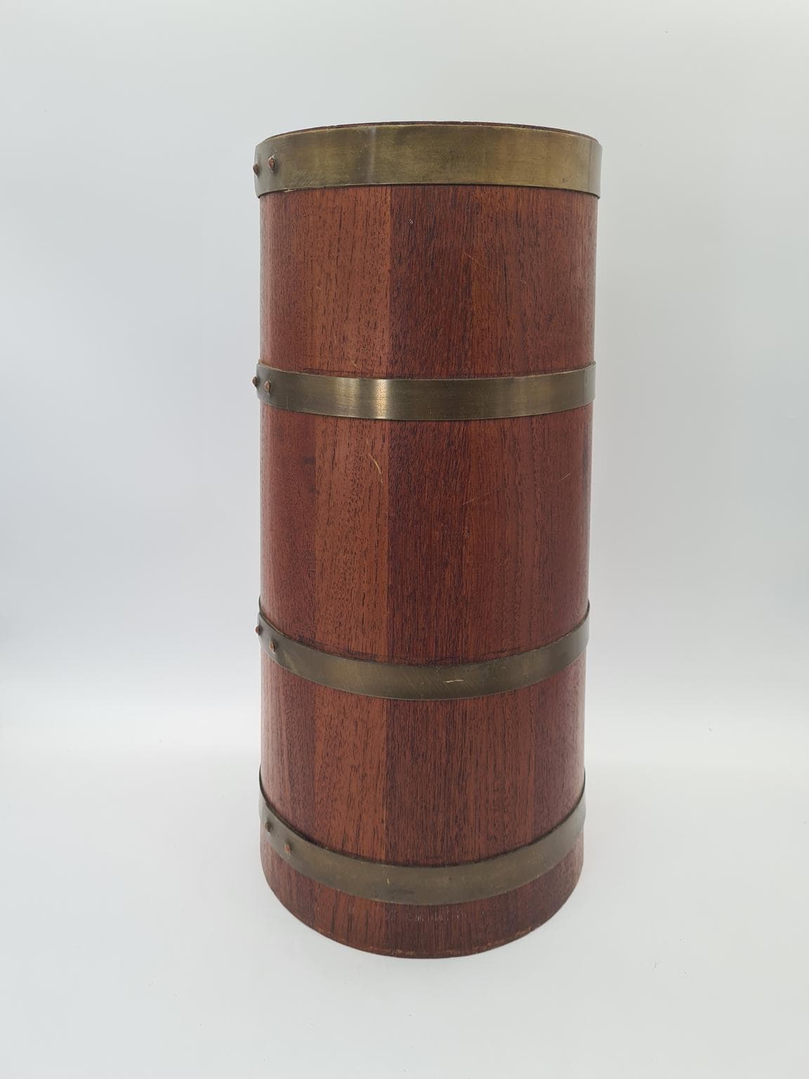 Umbrella Stand, brown mahogany, brass, Europe, 1960s - 305232