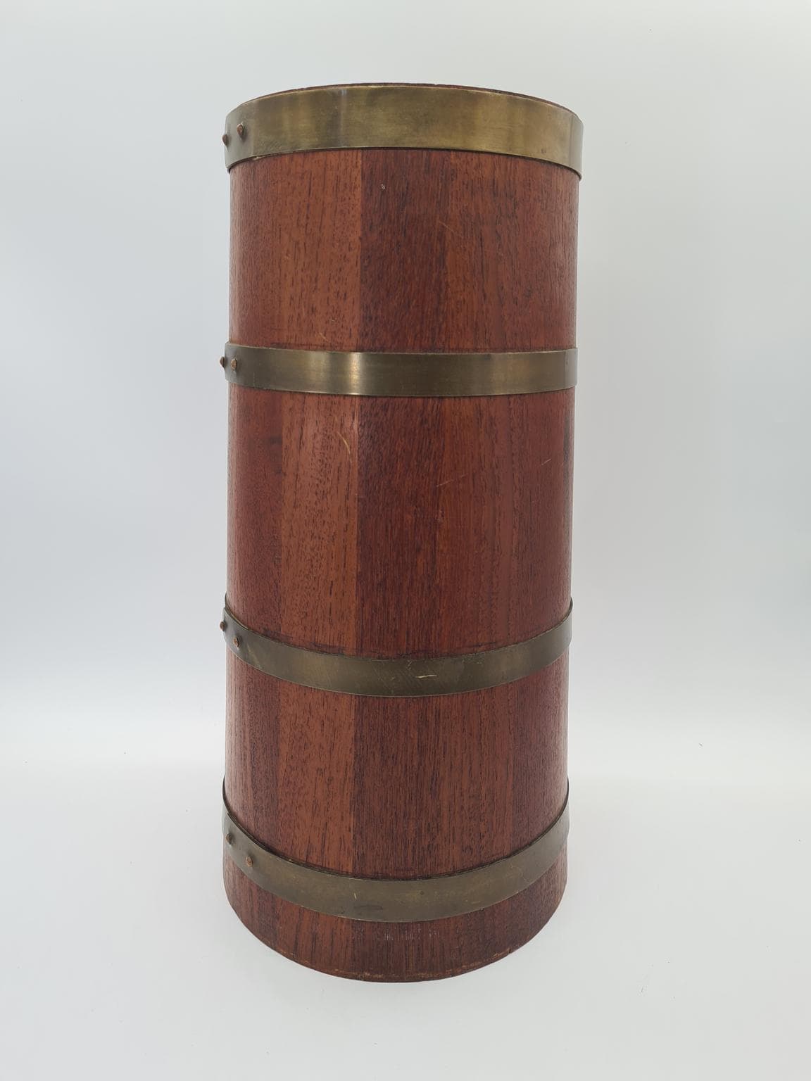 Umbrella Stand, brown mahogany, brass, Europe, 1960s - 305230