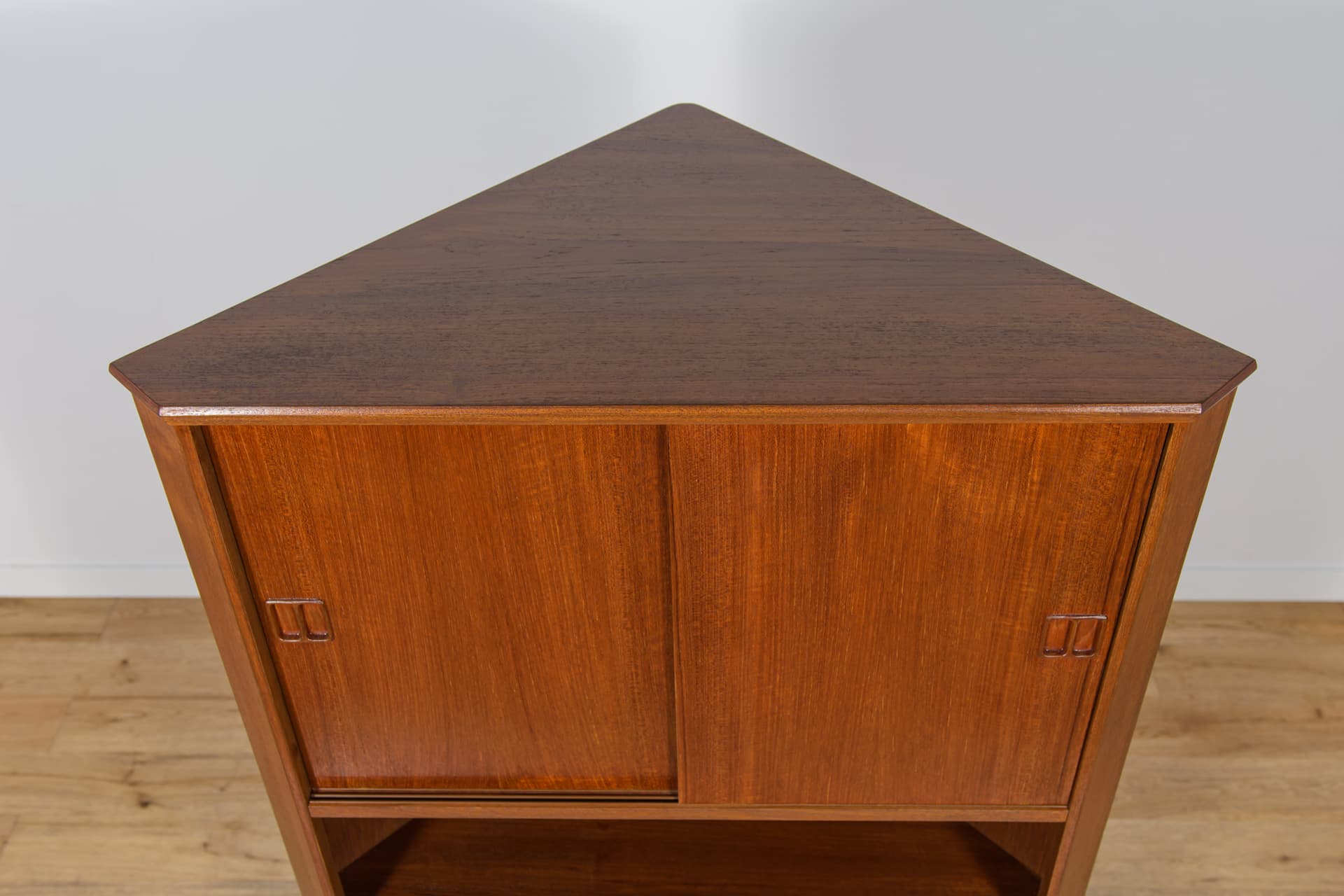 Komoda narożnikowa, teak brąz, Dania, lata 60. - 305263