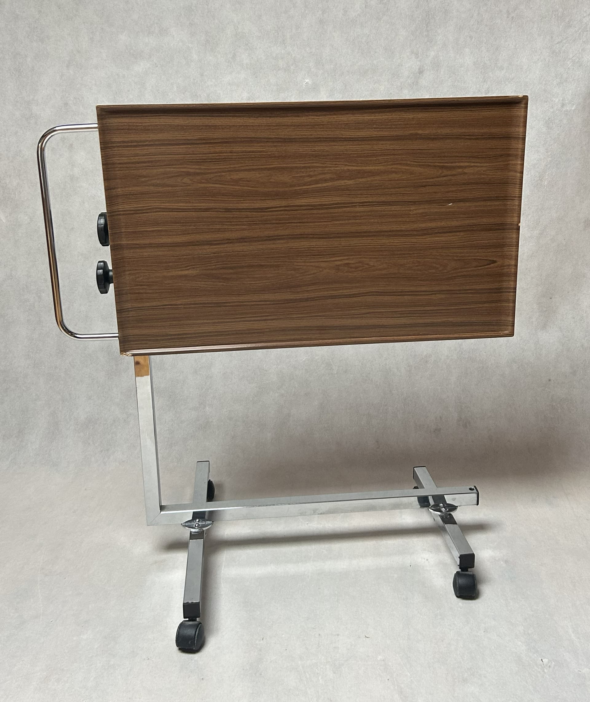 Mobile table, brown walnut, chrome, 1970s - 305403