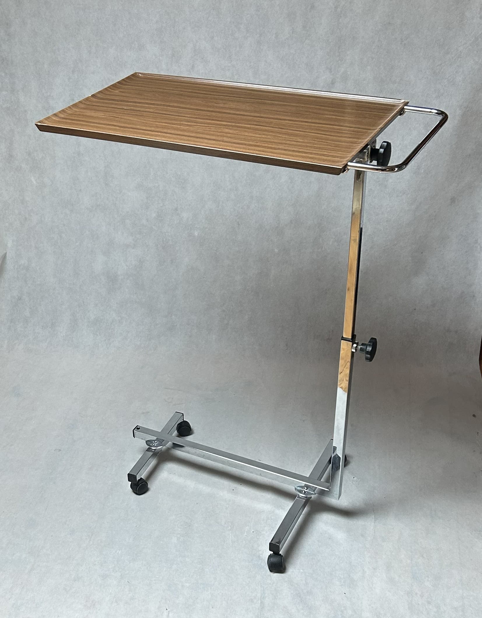 Mobile table, brown walnut, chrome, 1970s - 305408