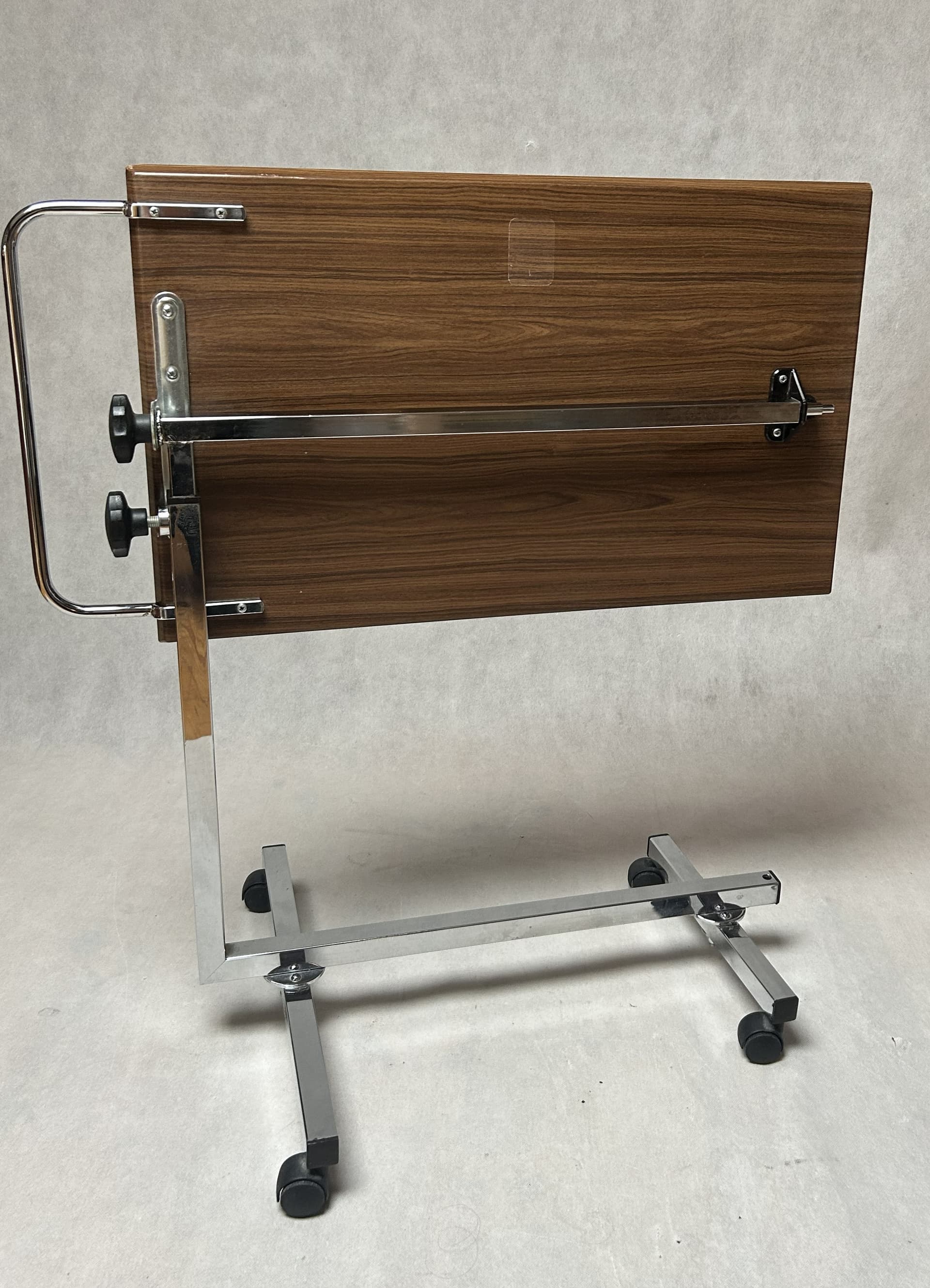 Mobile table, brown walnut, chrome, 1970s - 305411