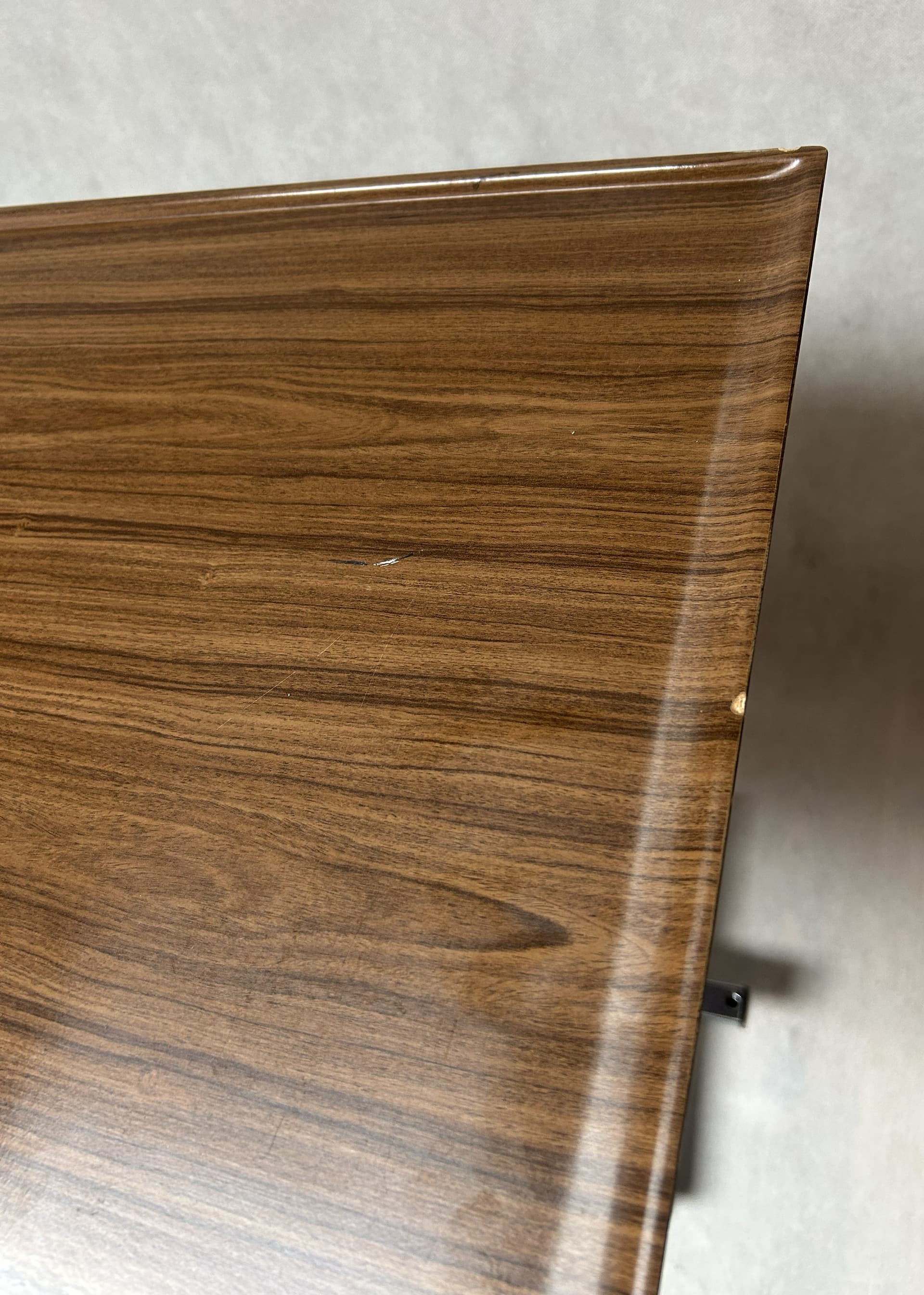 Mobile table, brown walnut, chrome, 1970s - 305412