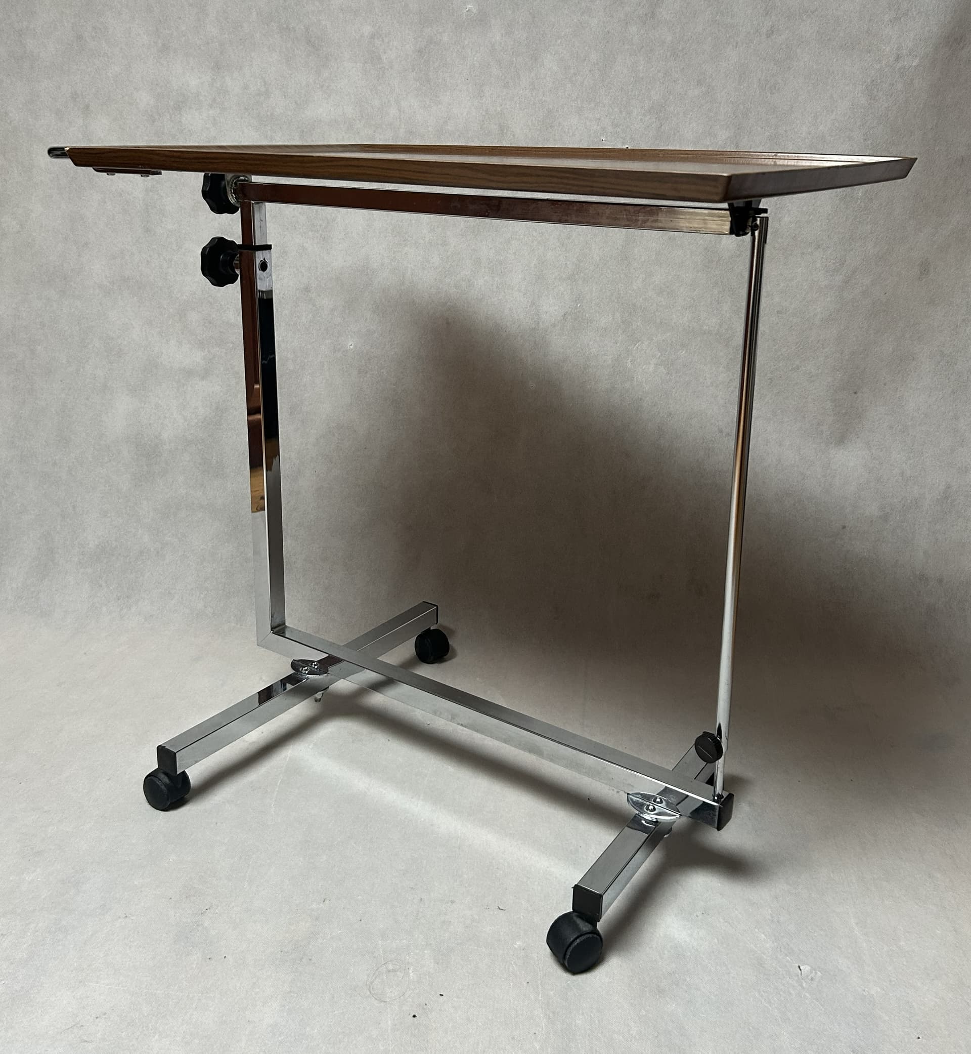 Mobile table, brown walnut, chrome, 1970s - 305410