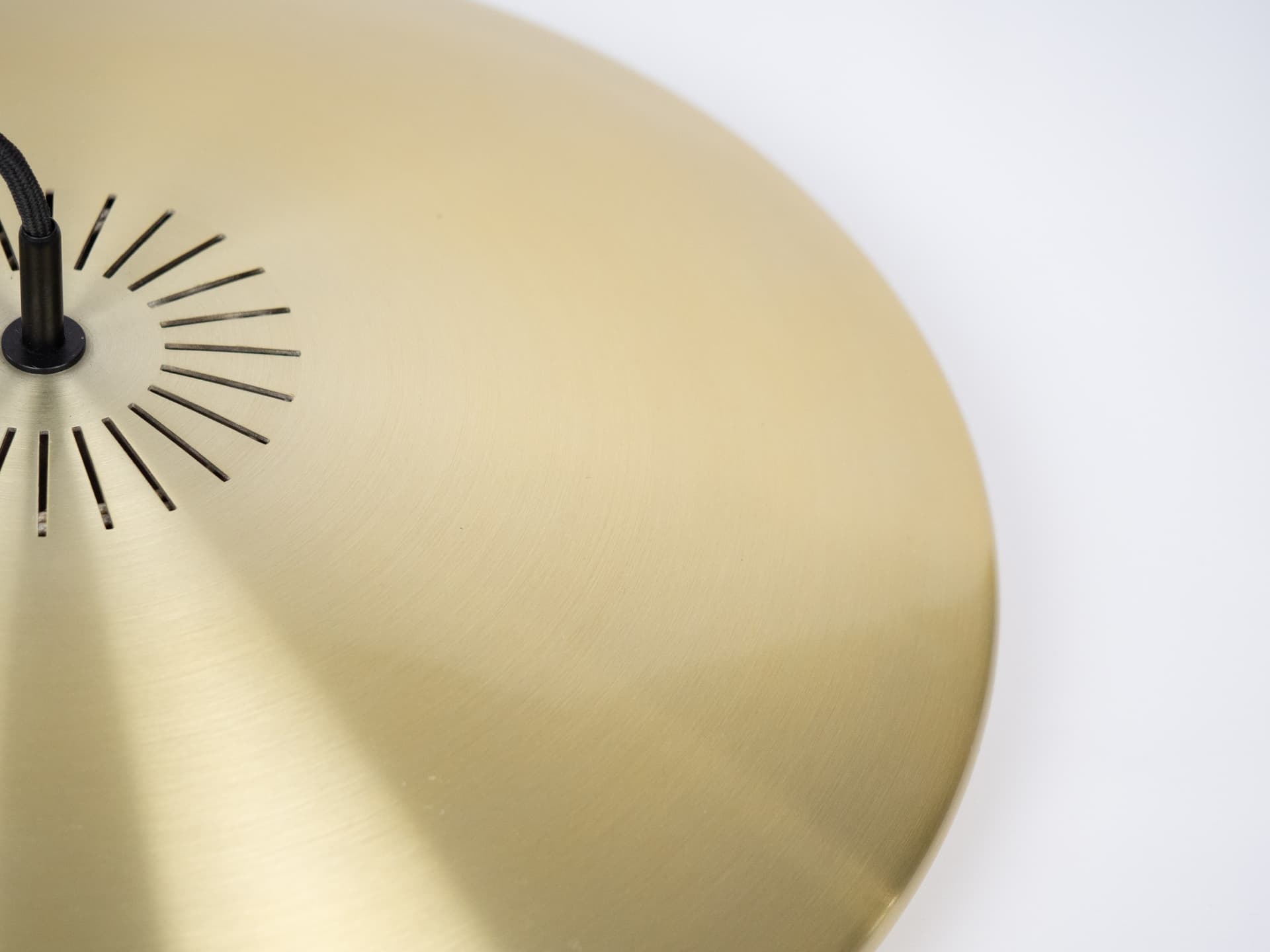 Pendant lamp Diskos, gold metal, by J. Hammerborg, Fog & Mørup, Denmark, 1960s. - 305463