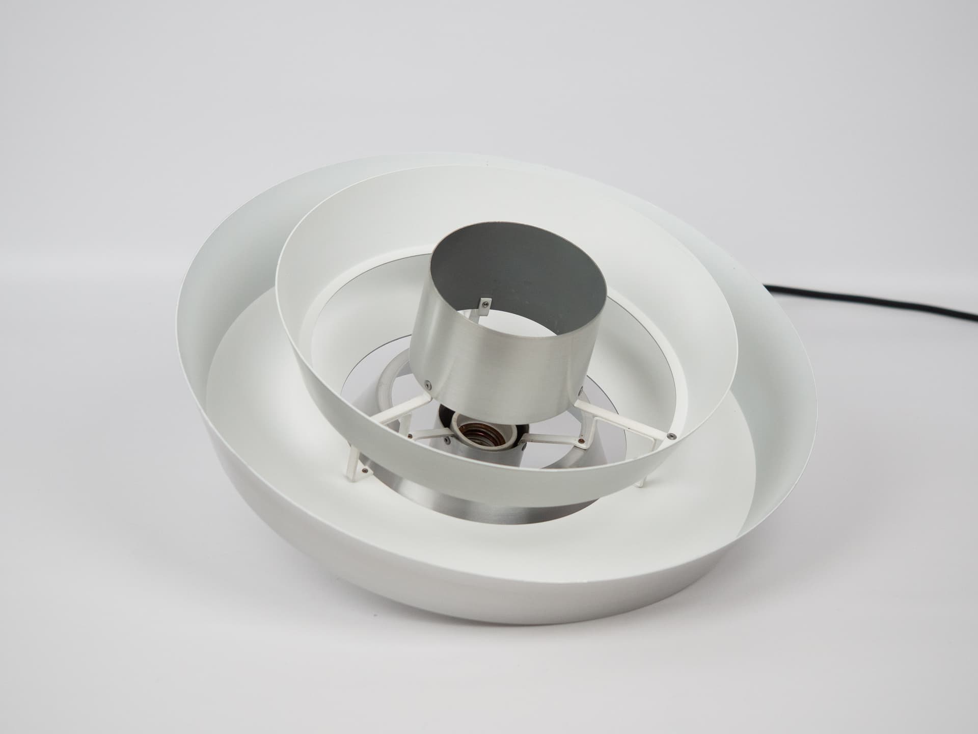 Pendant lamp Nova, silver aluminium, by J. Hammerborg, Fog & Mørup, Denmark, 1960s. - 305484
