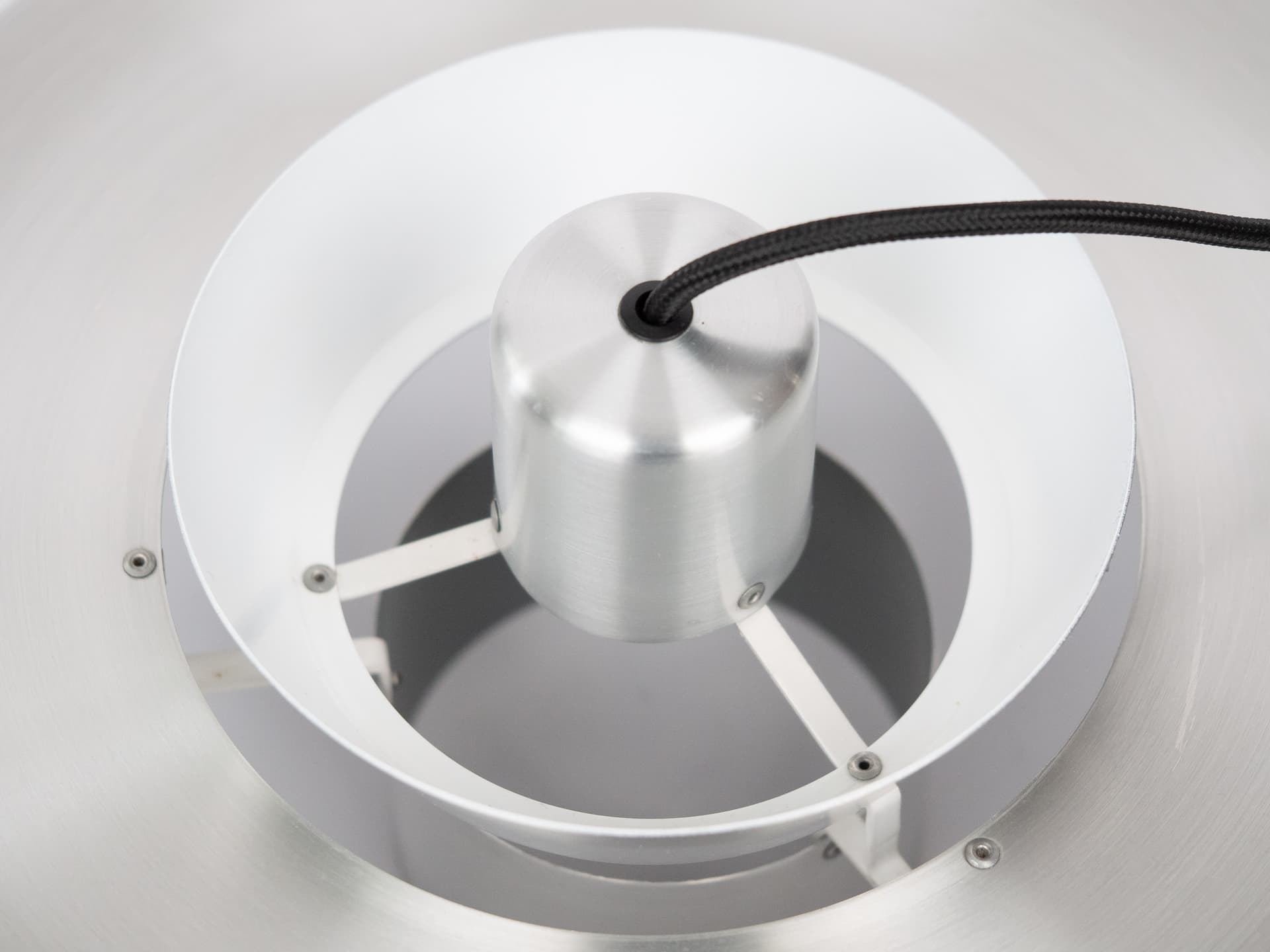 Pendant lamp Nova, silver aluminium, by J. Hammerborg, Fog & Mørup, Denmark, 1960s. - 305489