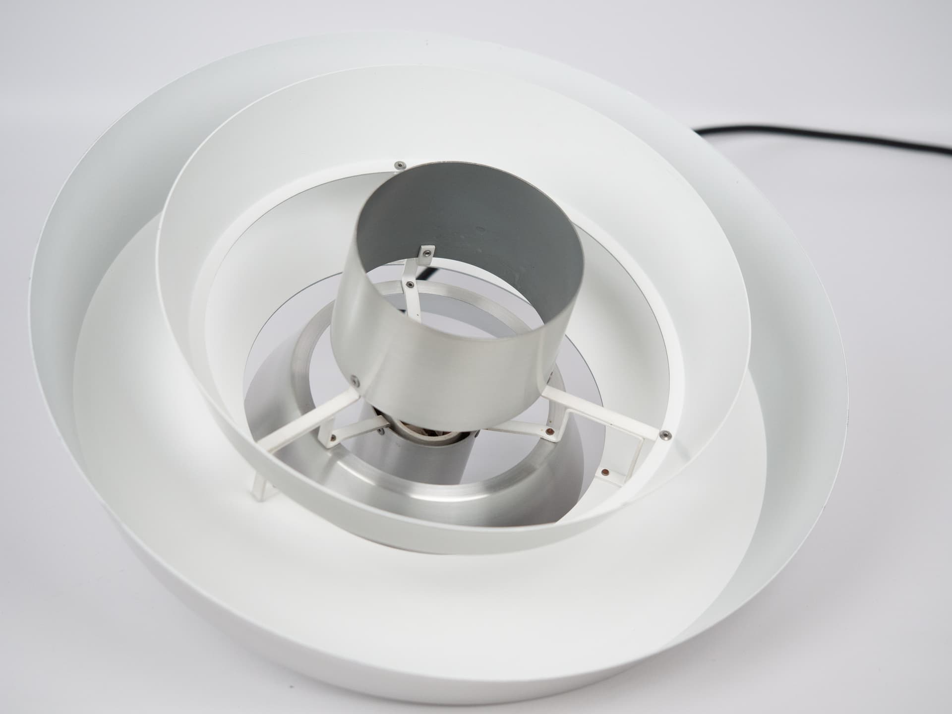 Pendant lamp Nova, silver aluminium, by J. Hammerborg, Fog & Mørup, Denmark, 1960s. - 305488