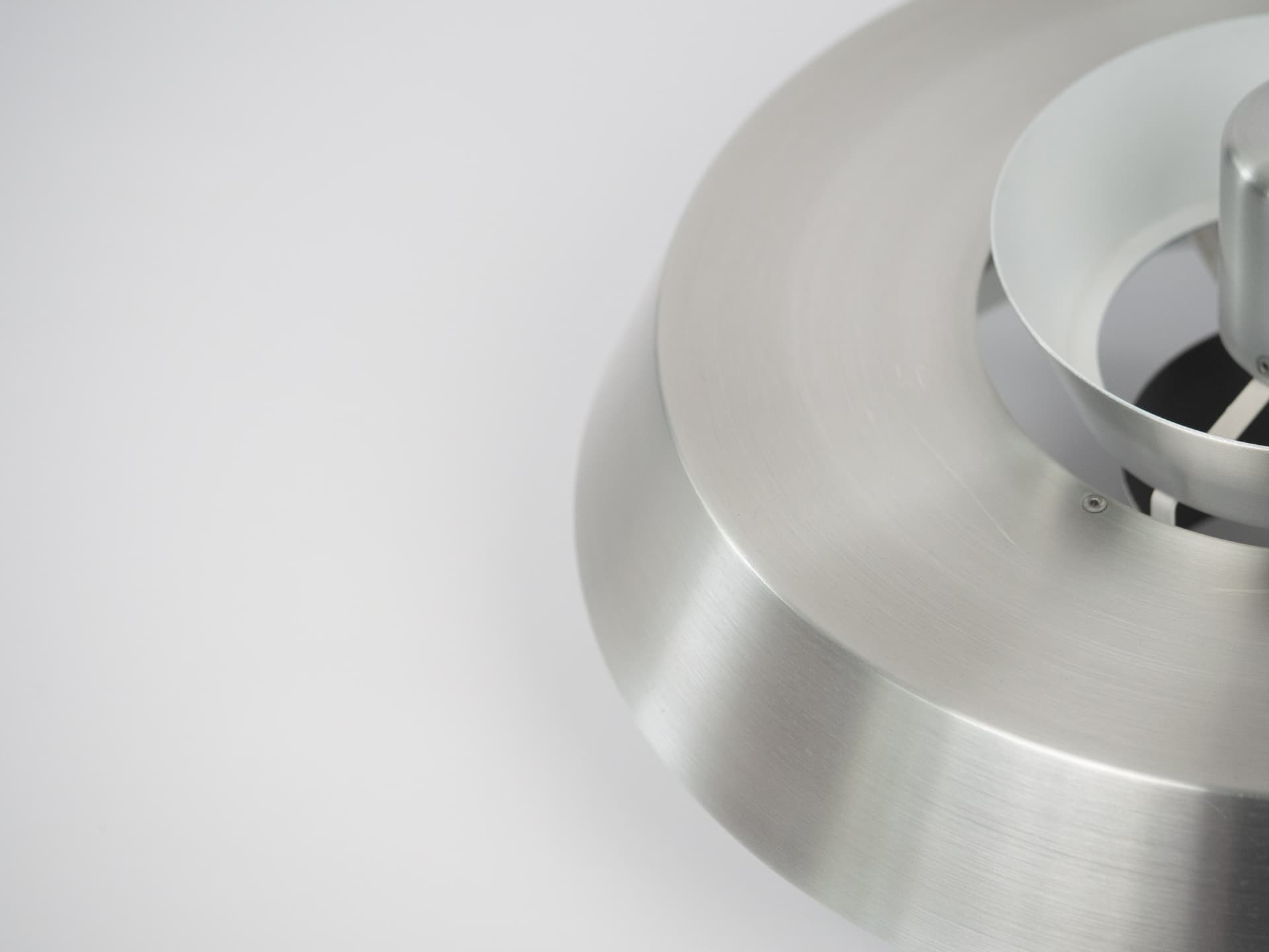 Pendant lamp Nova, silver aluminium, by J. Hammerborg, Fog & Mørup, Denmark, 1960s. - 305487