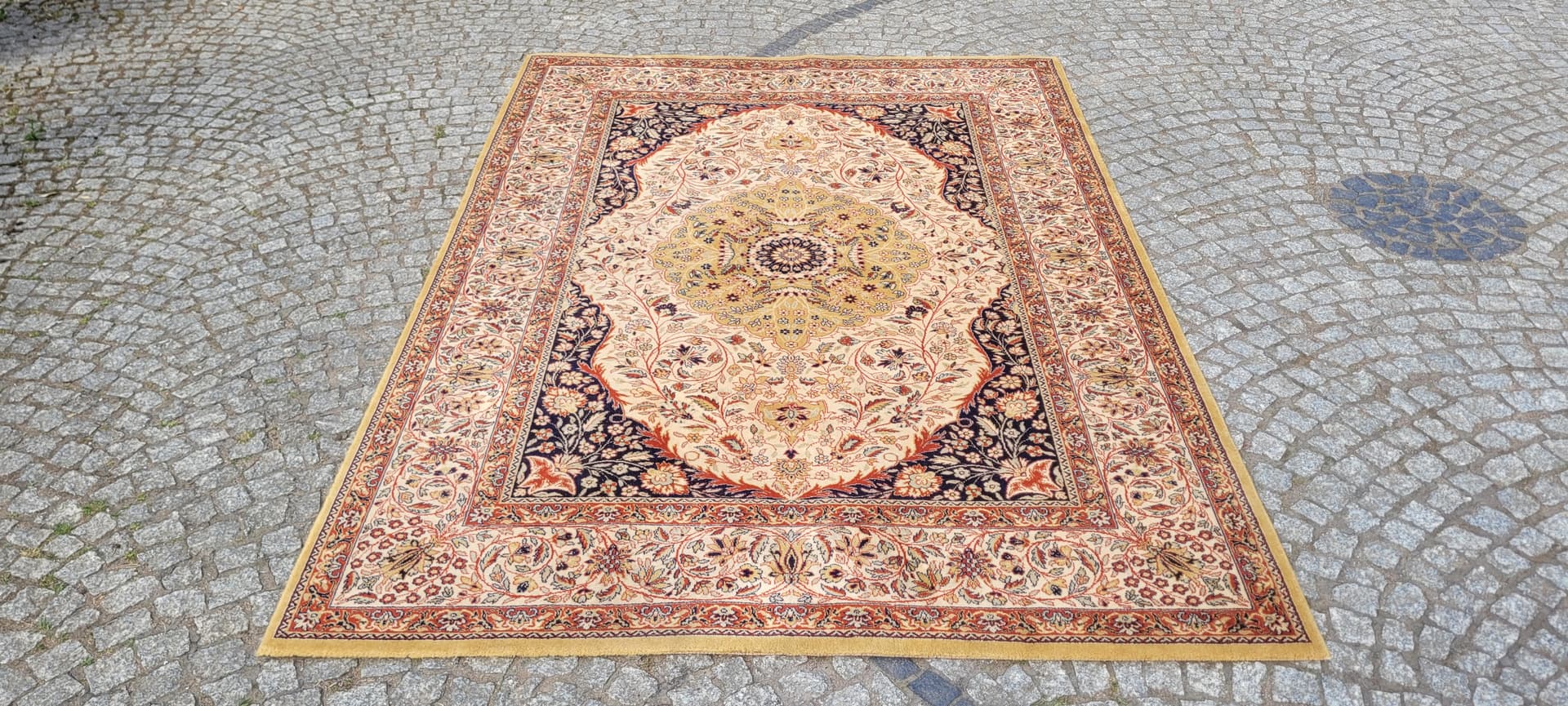Dywan perski, 250x350 cm, beżowy, wełna - 305566
