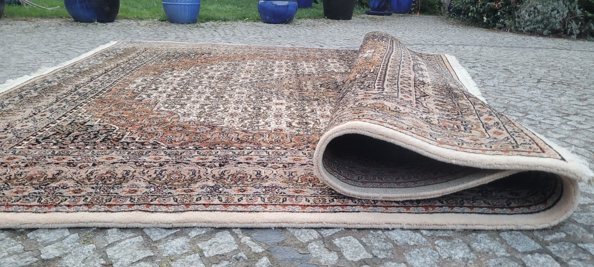 Dywan Indo Bidjar 285x315 cm, kość słoniowa, wełna, bawełna, Indie - 305576