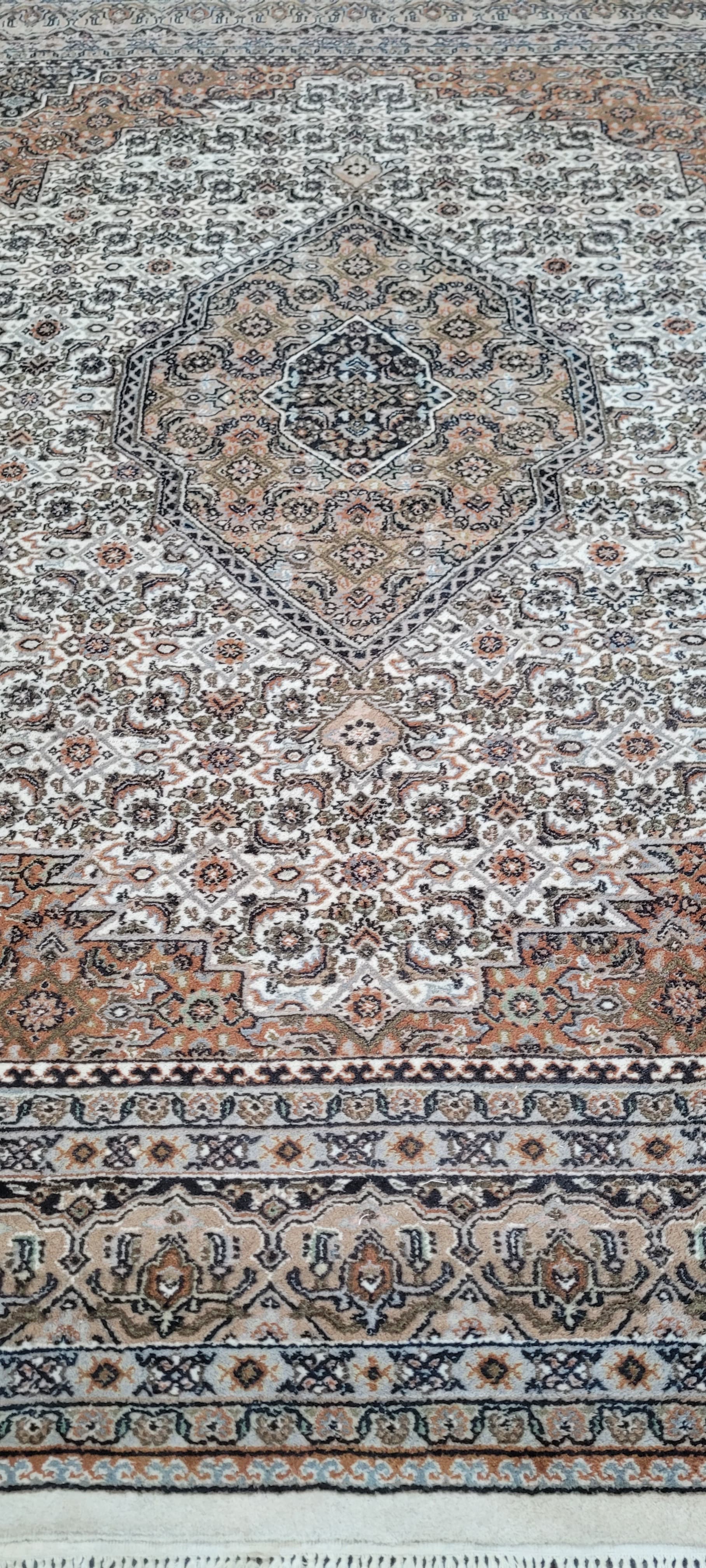 Dywan Indo Bidjar 285x315 cm, kość słoniowa, wełna, bawełna, Indie - 305577