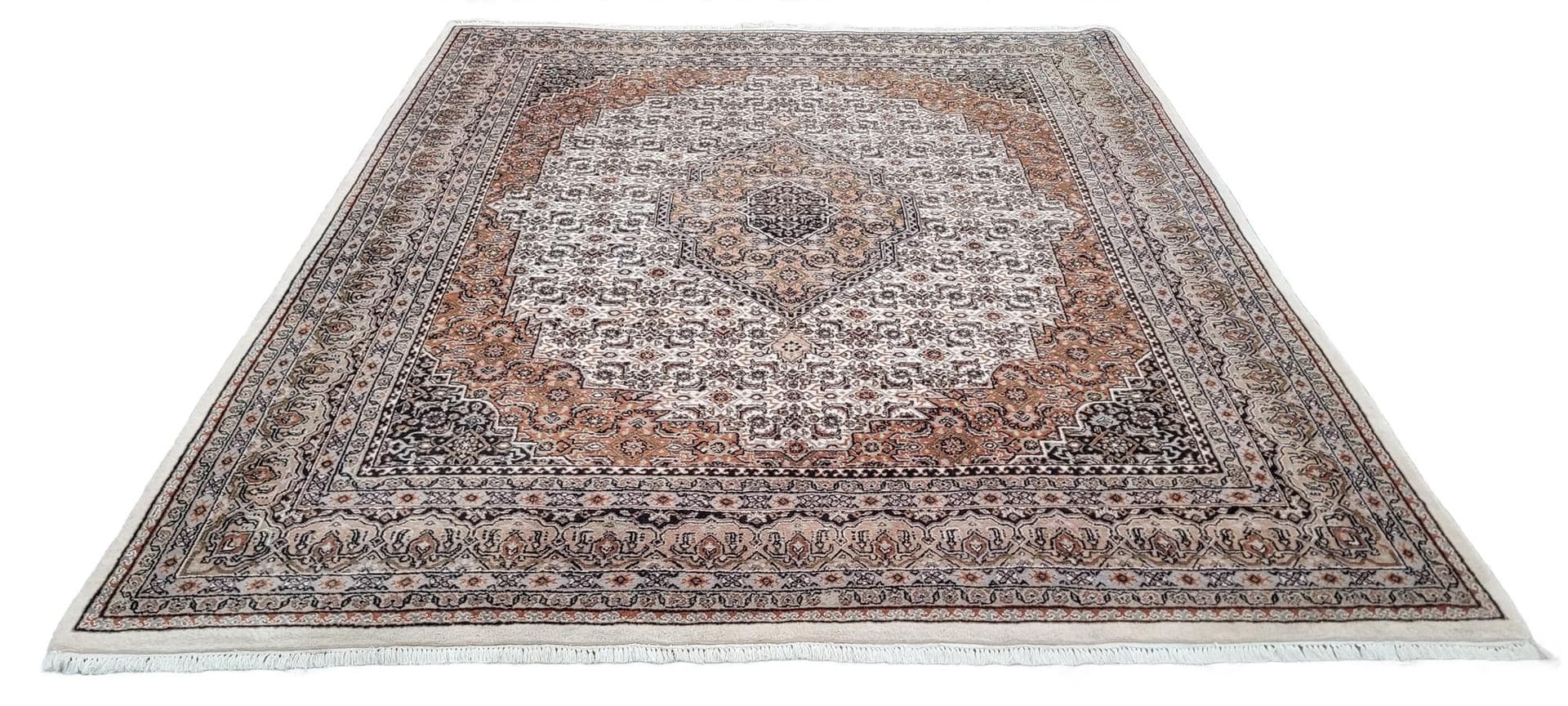Dywan Indo Bidjar 285x315 cm, kość słoniowa, wełna, bawełna, Indie