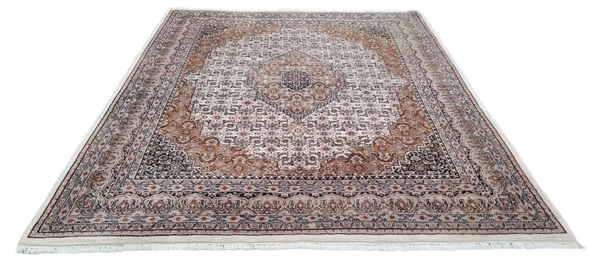 Dywan Indo Bidjar 285x315 cm, kość słoniowa, wełna, bawełna, Indie
