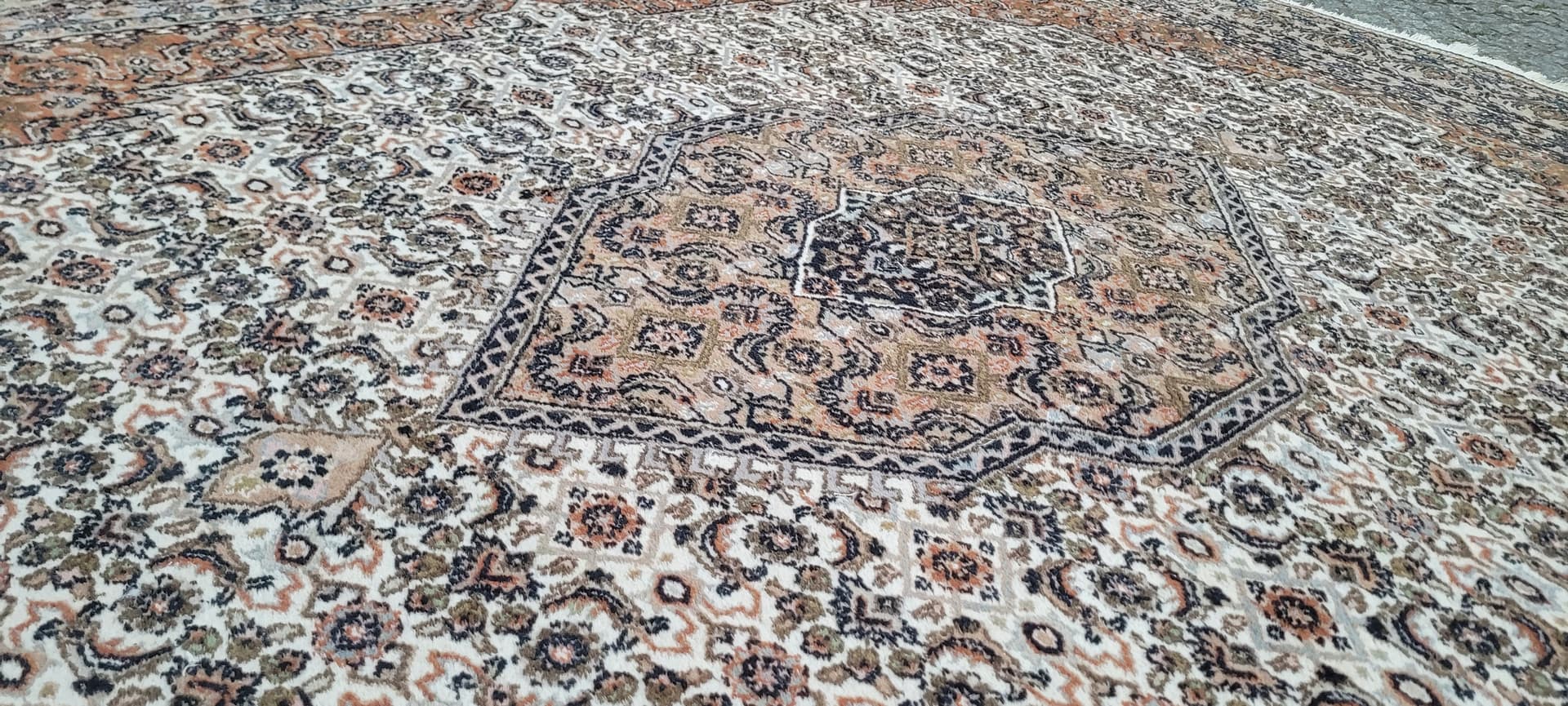 Dywan Indo Bidjar 285x315 cm, kość słoniowa, wełna, bawełna, Indie - 305582
