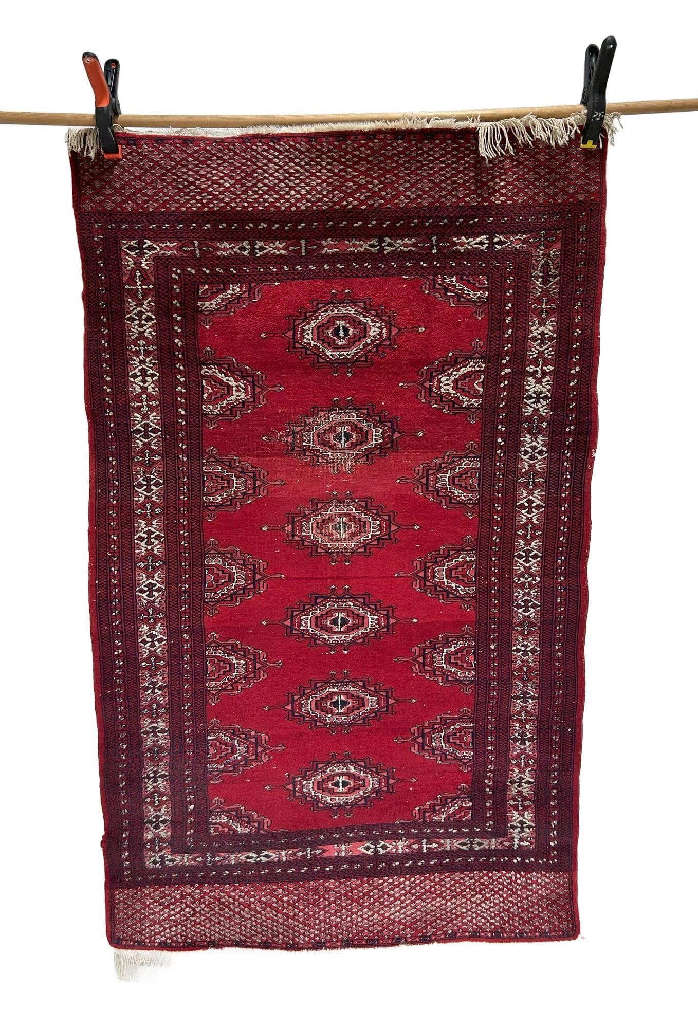 Kashmiri rug 156x94 cm, red, wool, Pakistan, 1970s.