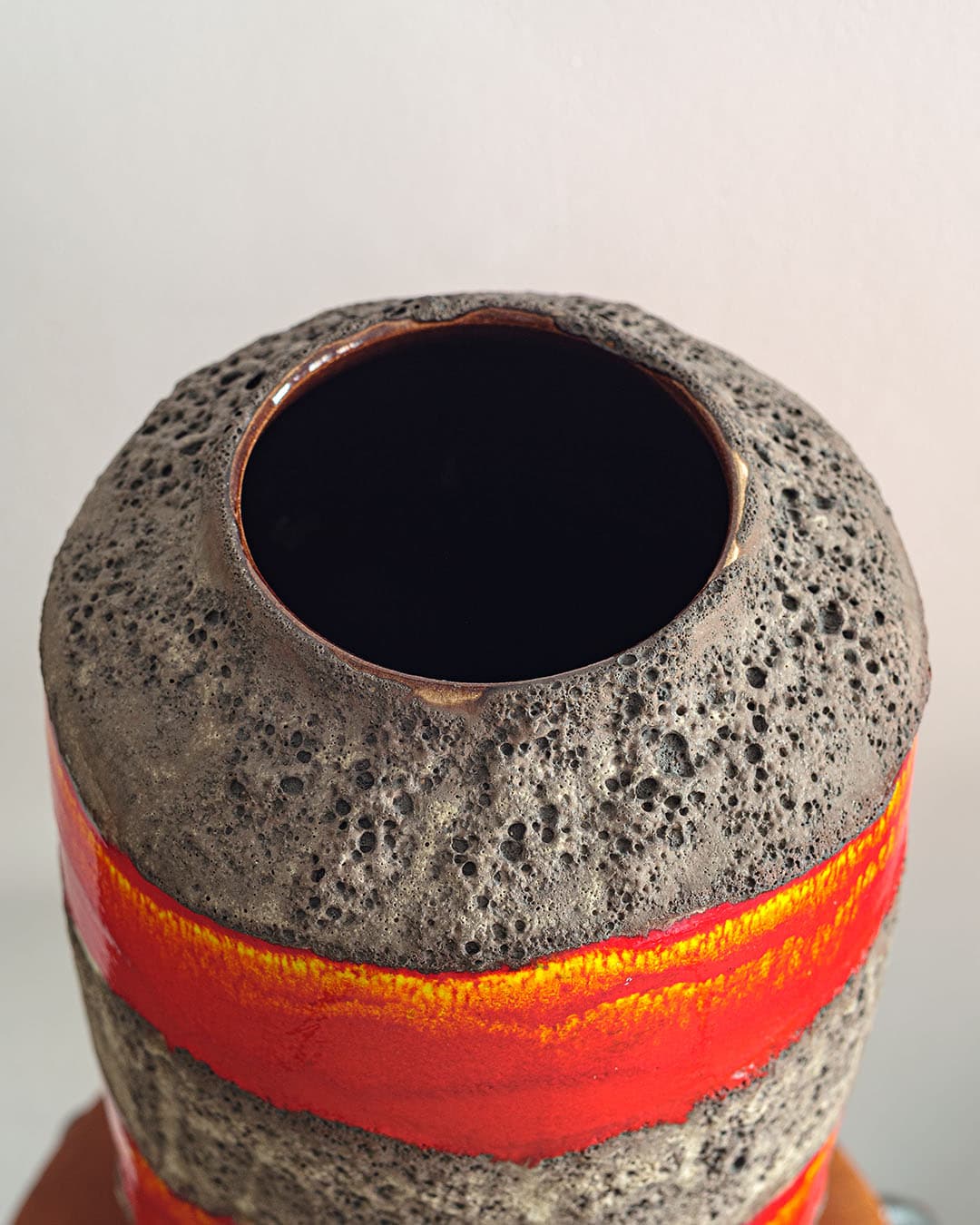Floor vase, red ceramics, Germany, 1970s. - 305837