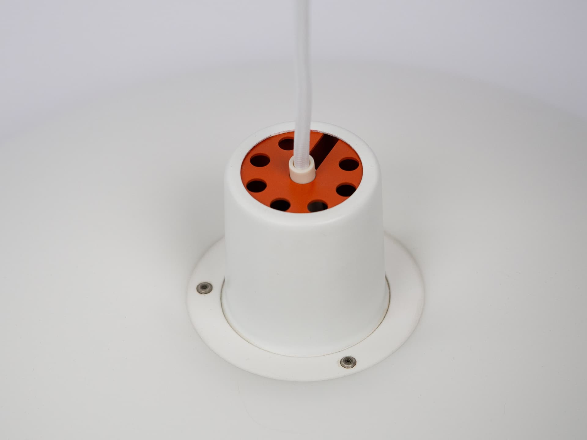 Lampa wisząca PH 4/3, aluminium biały, proj. P. Henningsen, Dania, lata 80. - 305855