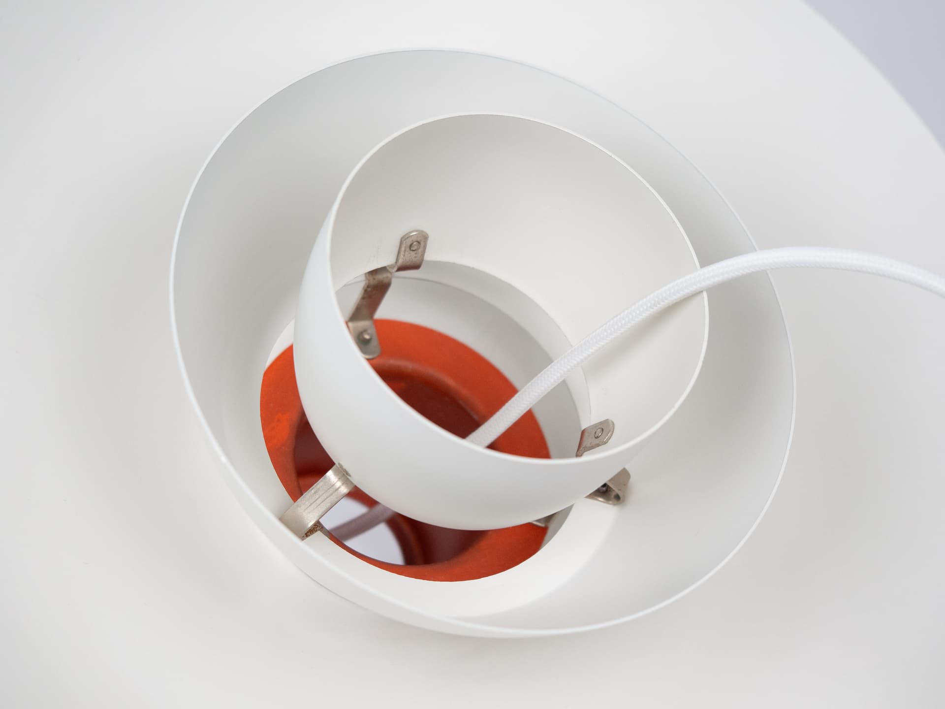 Lampa wisząca PH 4/3, aluminium biały, proj. P. Henningsen, Dania, lata 80. - 305857