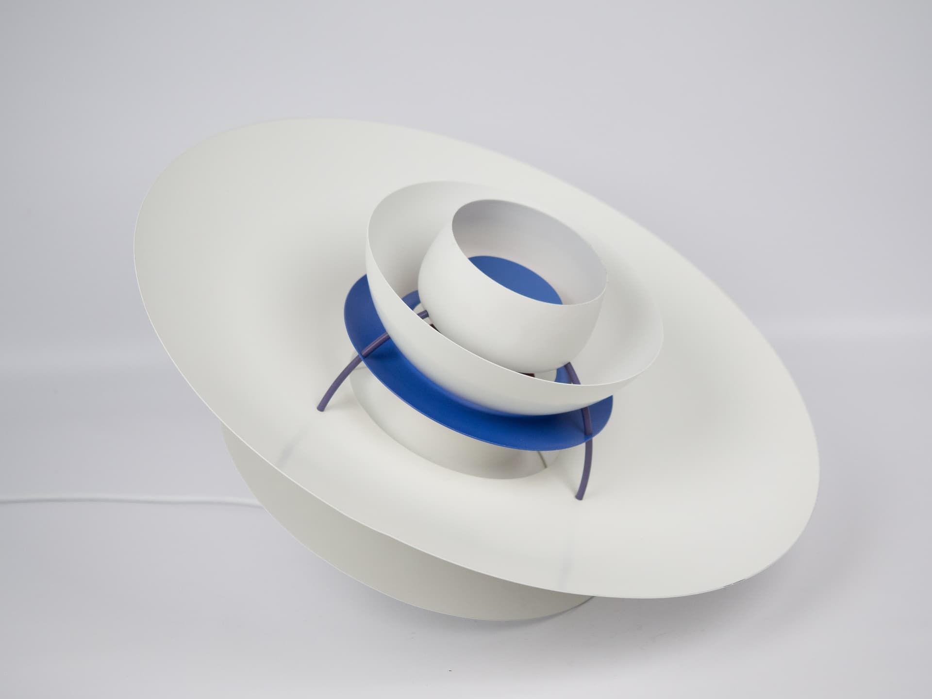 Pendant lamp PH 5, white, metal, by P. Henningsen, Louis Poulsen, Denmark, 1980s. - 305880