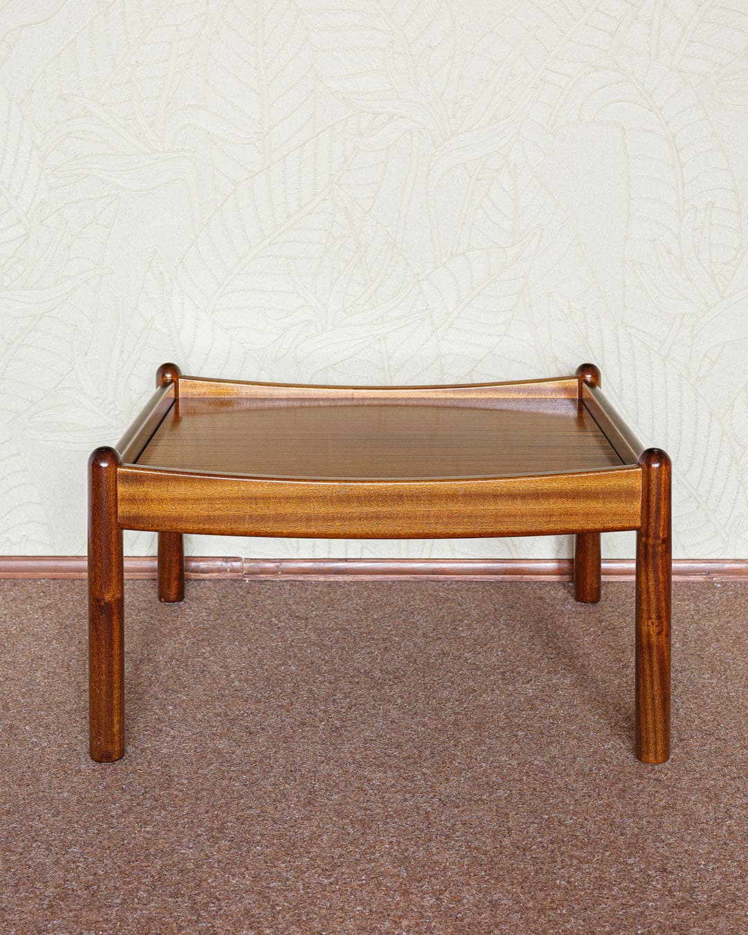 Coffee table, brown wood, Denmark, 1980s. - 305897