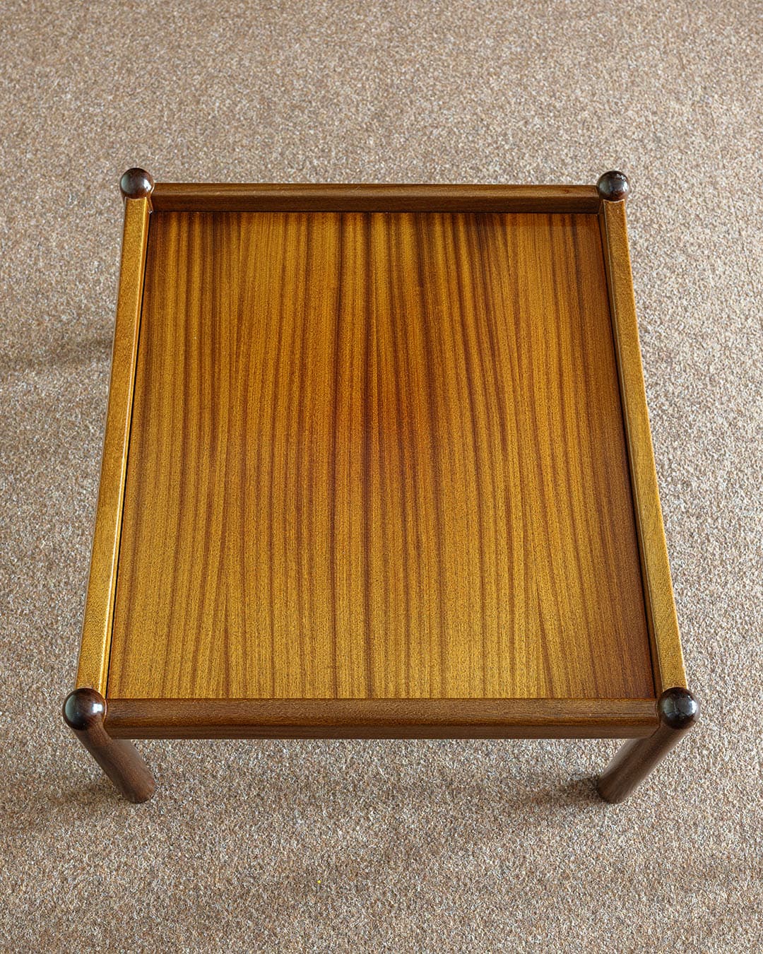 Coffee table, brown wood, Denmark, 1980s. - 305902