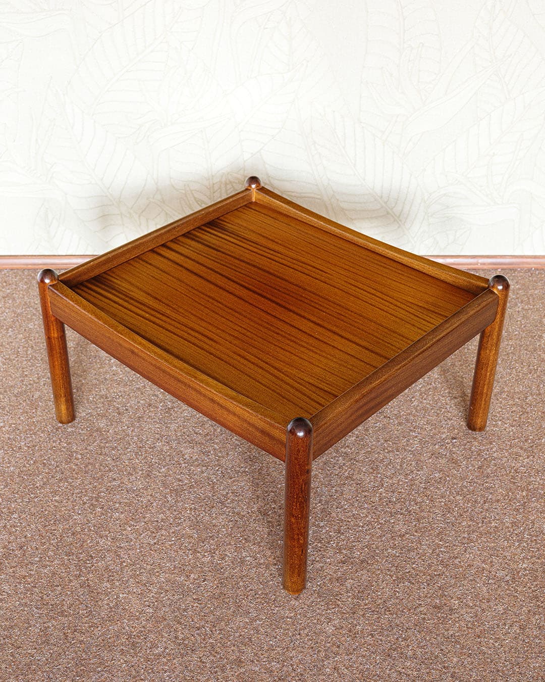 Coffee table, brown wood, Denmark, 1980s. - 305898