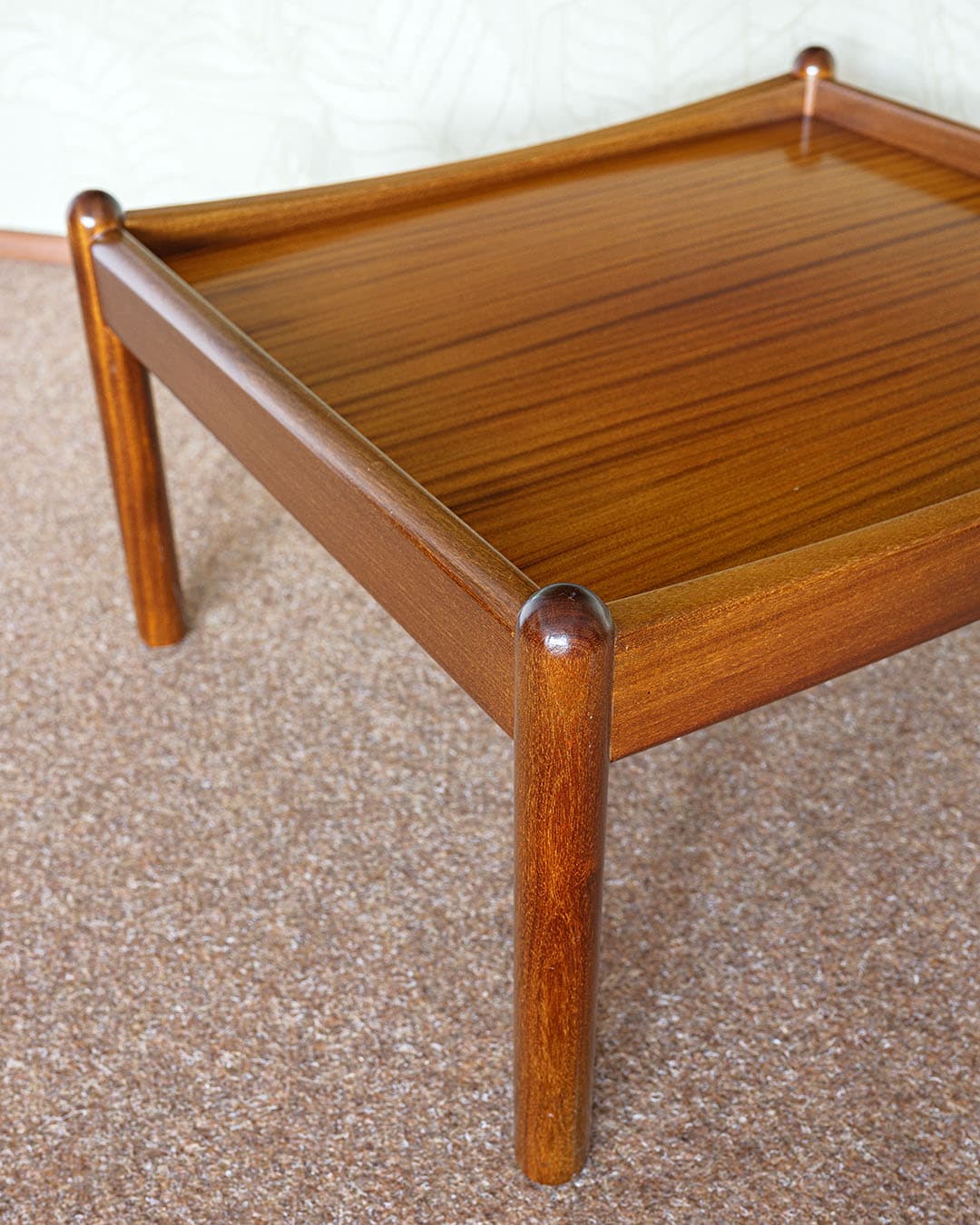 Coffee table, brown wood, Denmark, 1980s. - 305900
