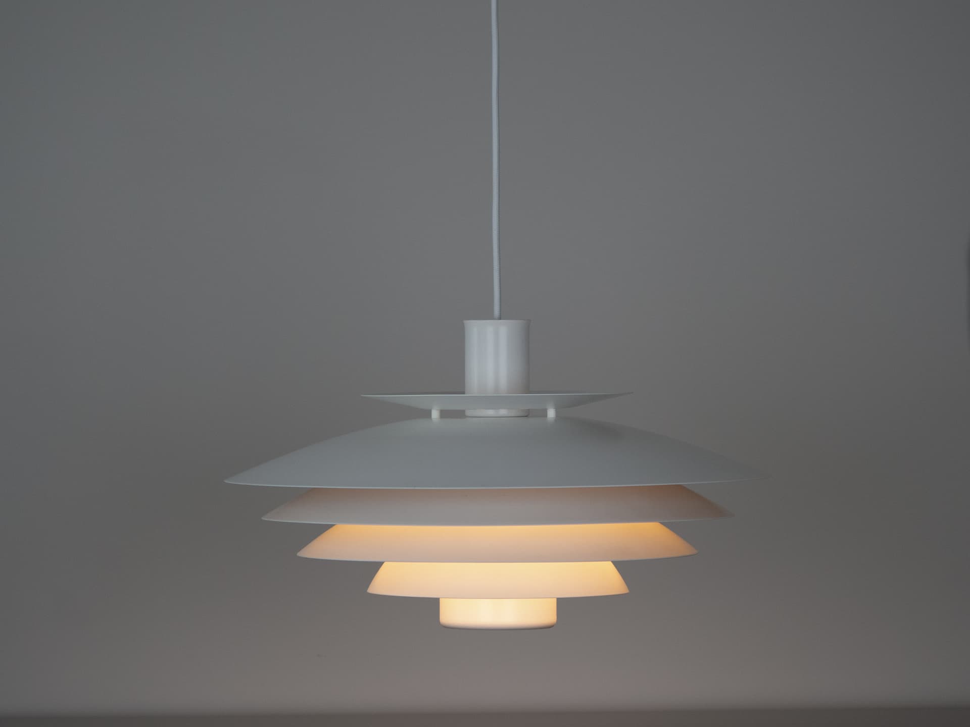 Pendant lamp, Form Light, white, metal, Denmark, 1980s. - 305932