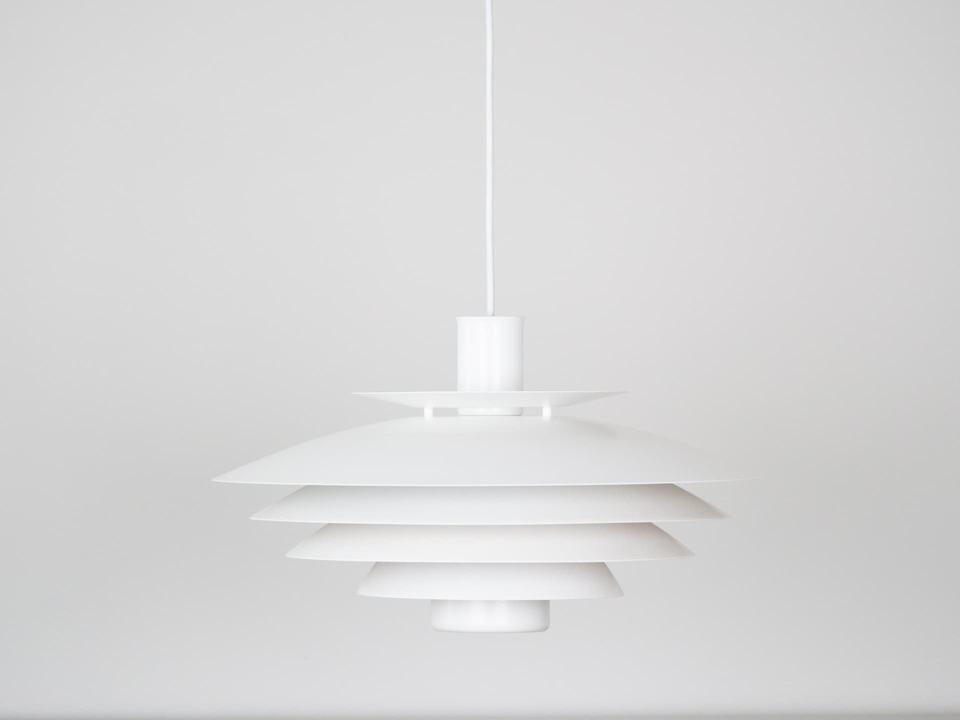 Pendant lamp, Form Light, white, metal, Denmark, 1980s. - 305931