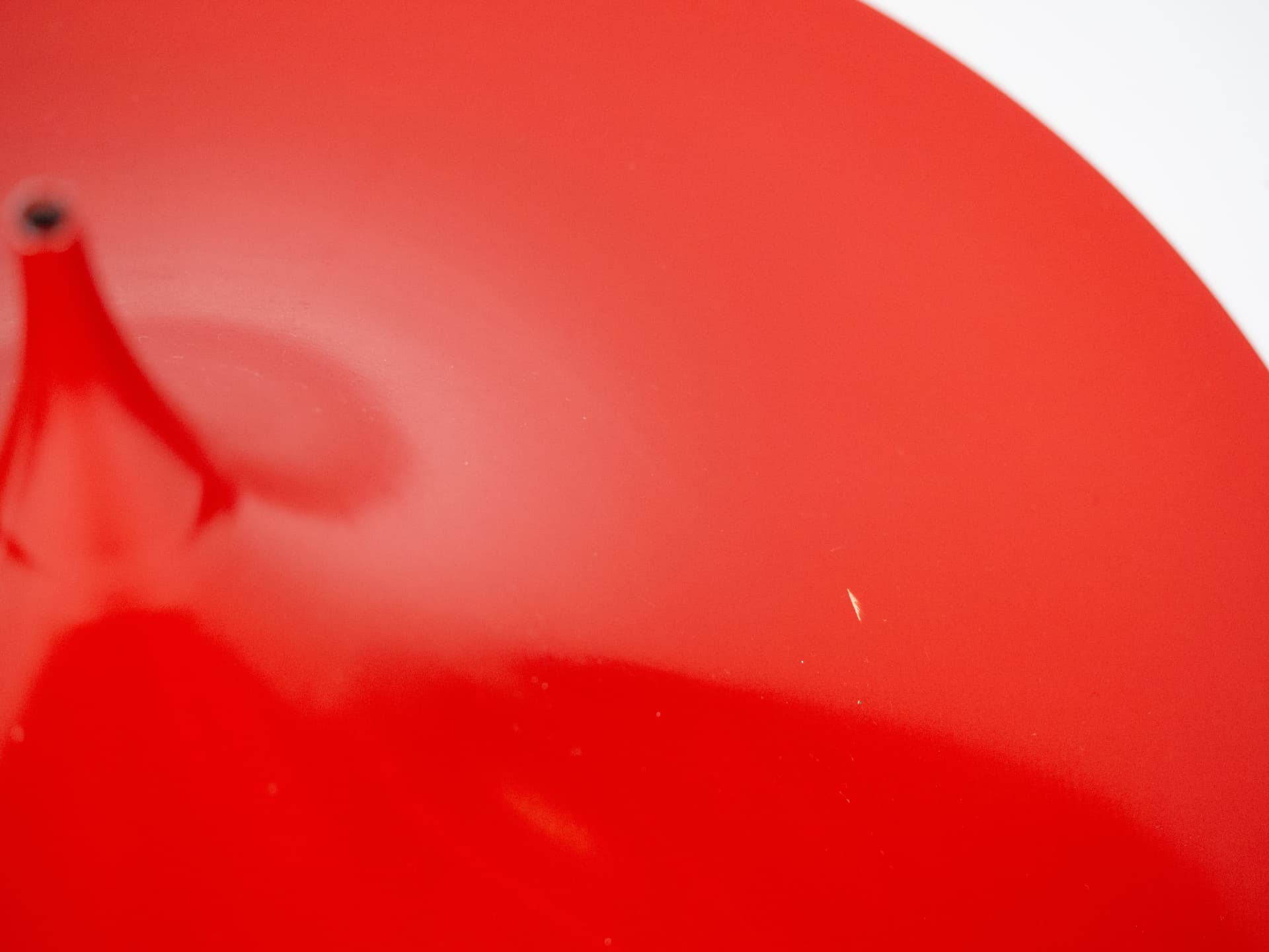 Pendant Lamp Semi, red, aluminum, by C. Bonderup, T. Thorup, Fog & Mørup, Denmark, 1960s. - 305960