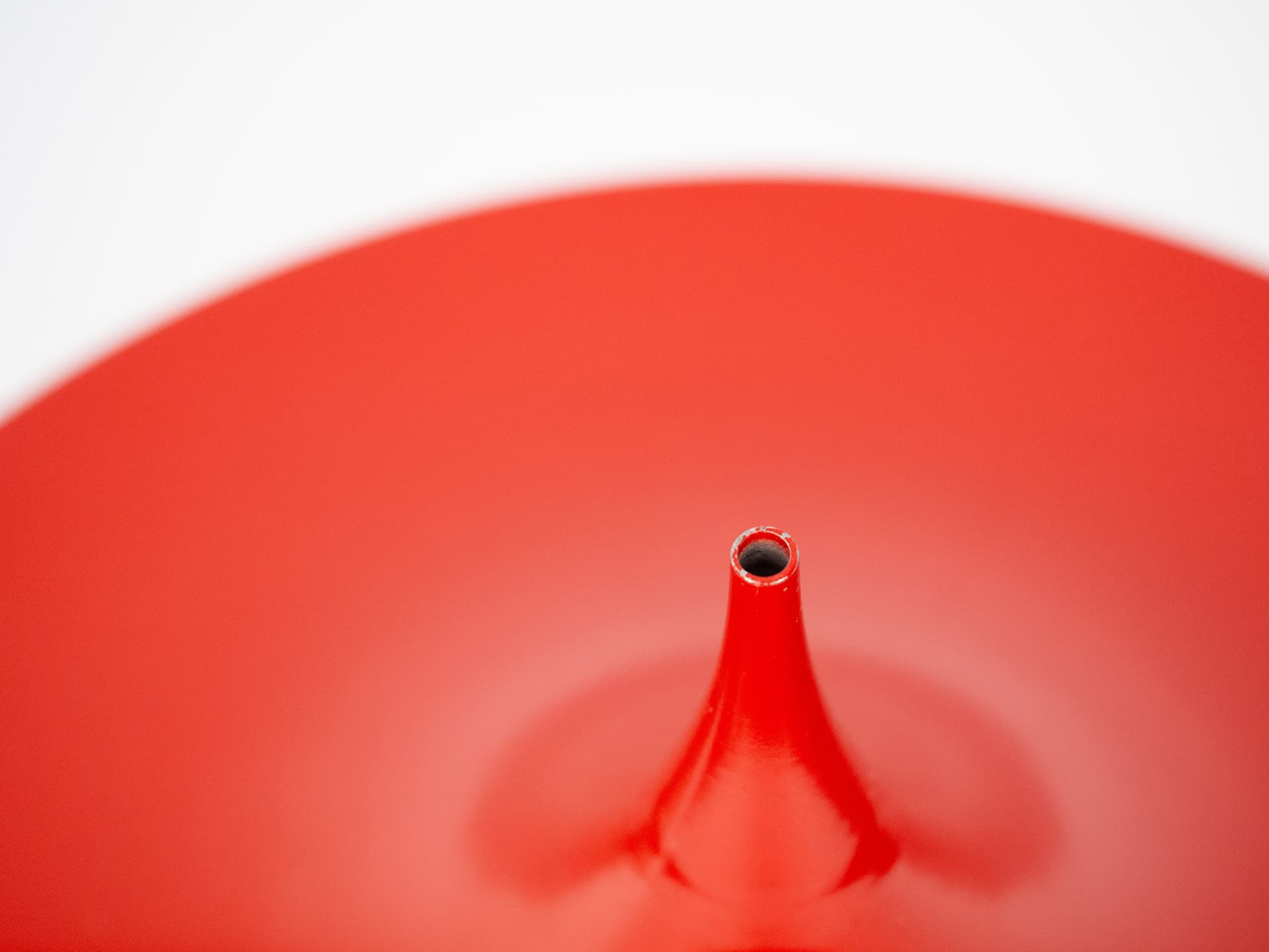 Pendant Lamp Semi, red, aluminum, by C. Bonderup, T. Thorup, Fog & Mørup, Denmark, 1960s. - 305959