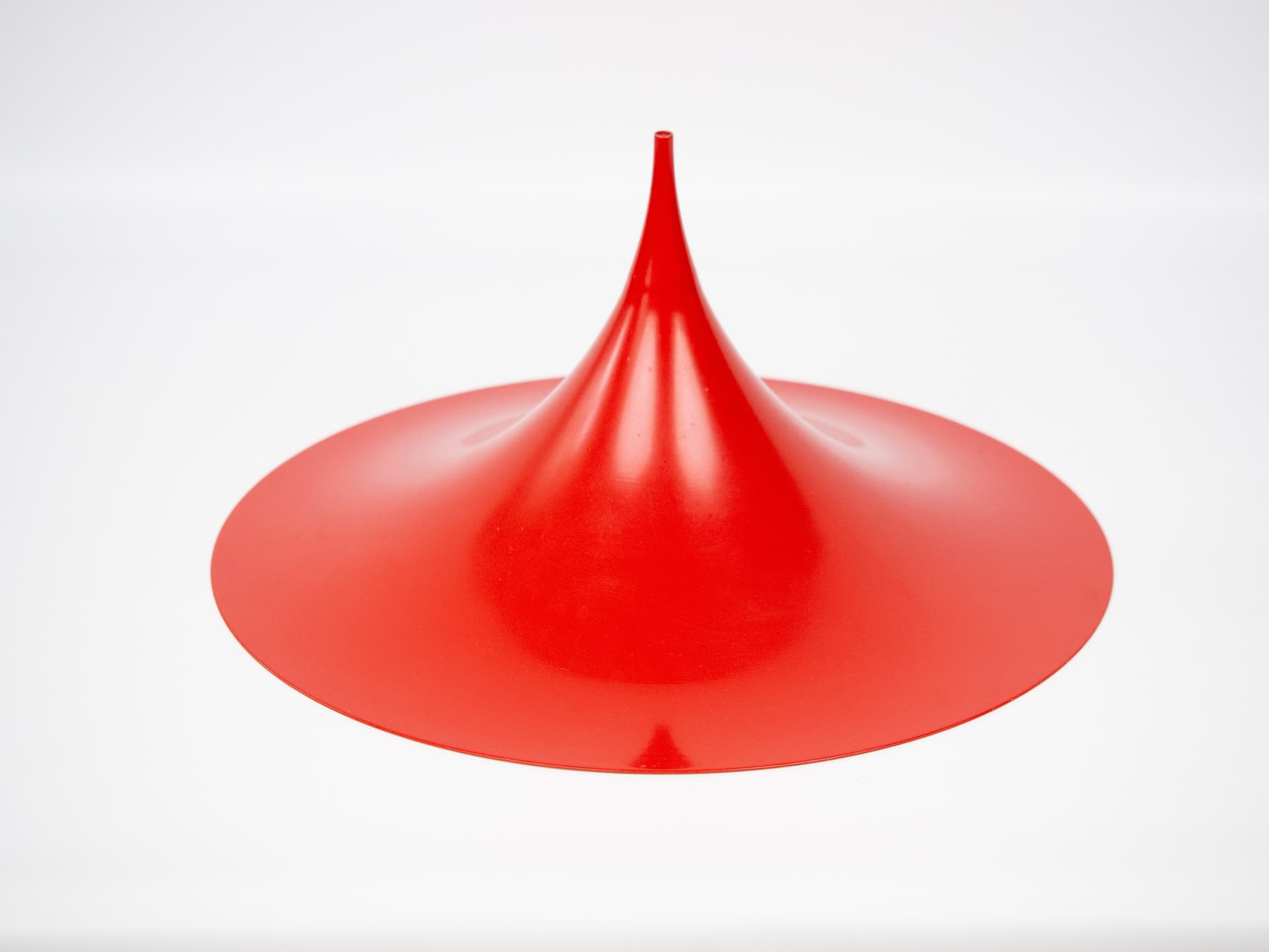 Pendant Lamp Semi, red, aluminum, by C. Bonderup, T. Thorup, Fog & Mørup, Denmark, 1960s. - 305955