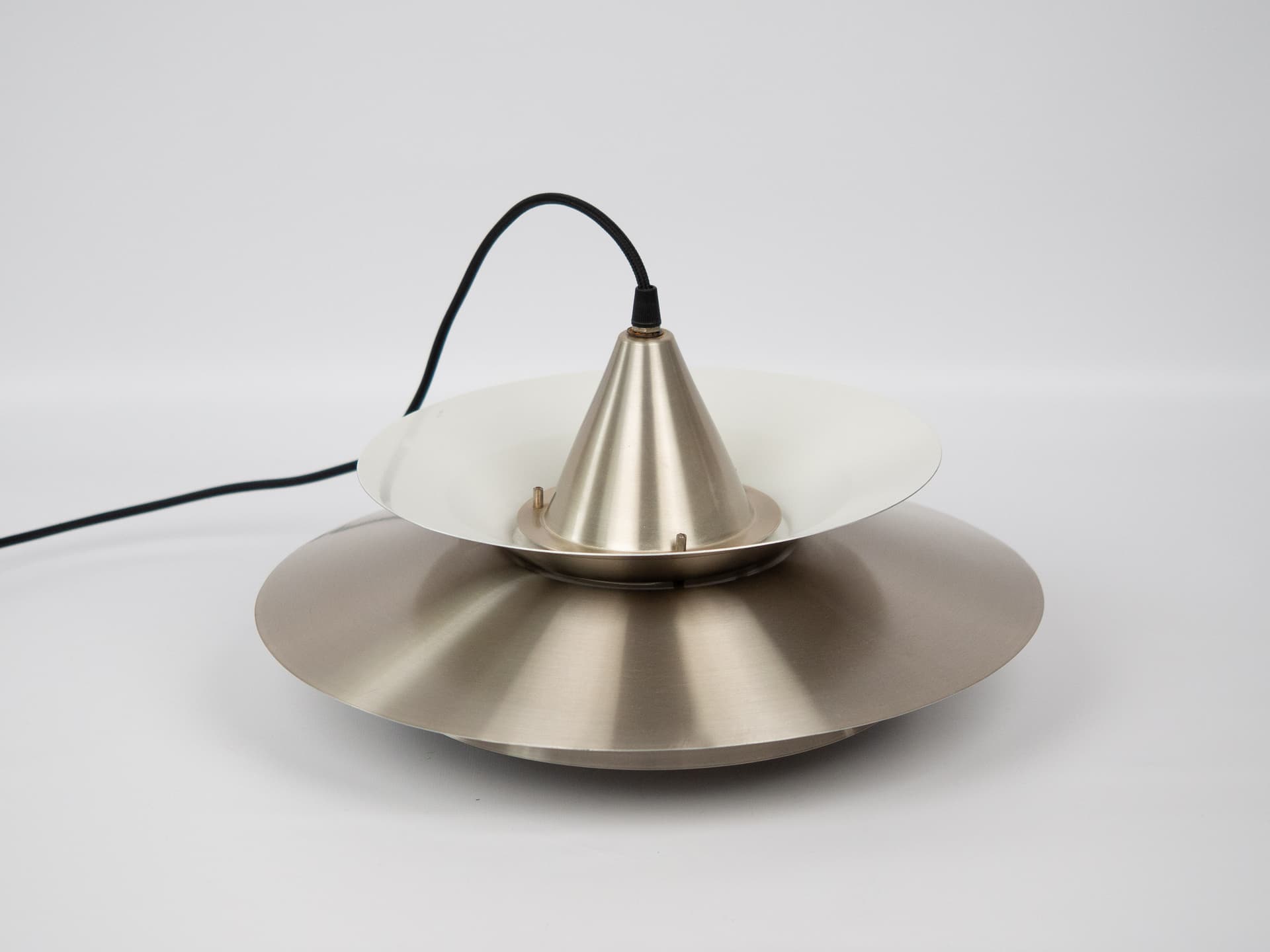 Lampa wisząca, srebrny, metal, Dania, lata 80. - 305980