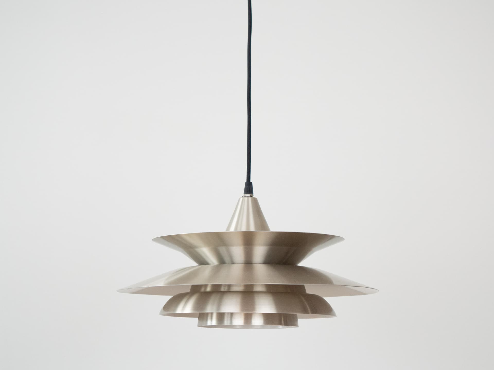 Lampa wisząca, srebrny, metal, Dania, lata 80. - 305979