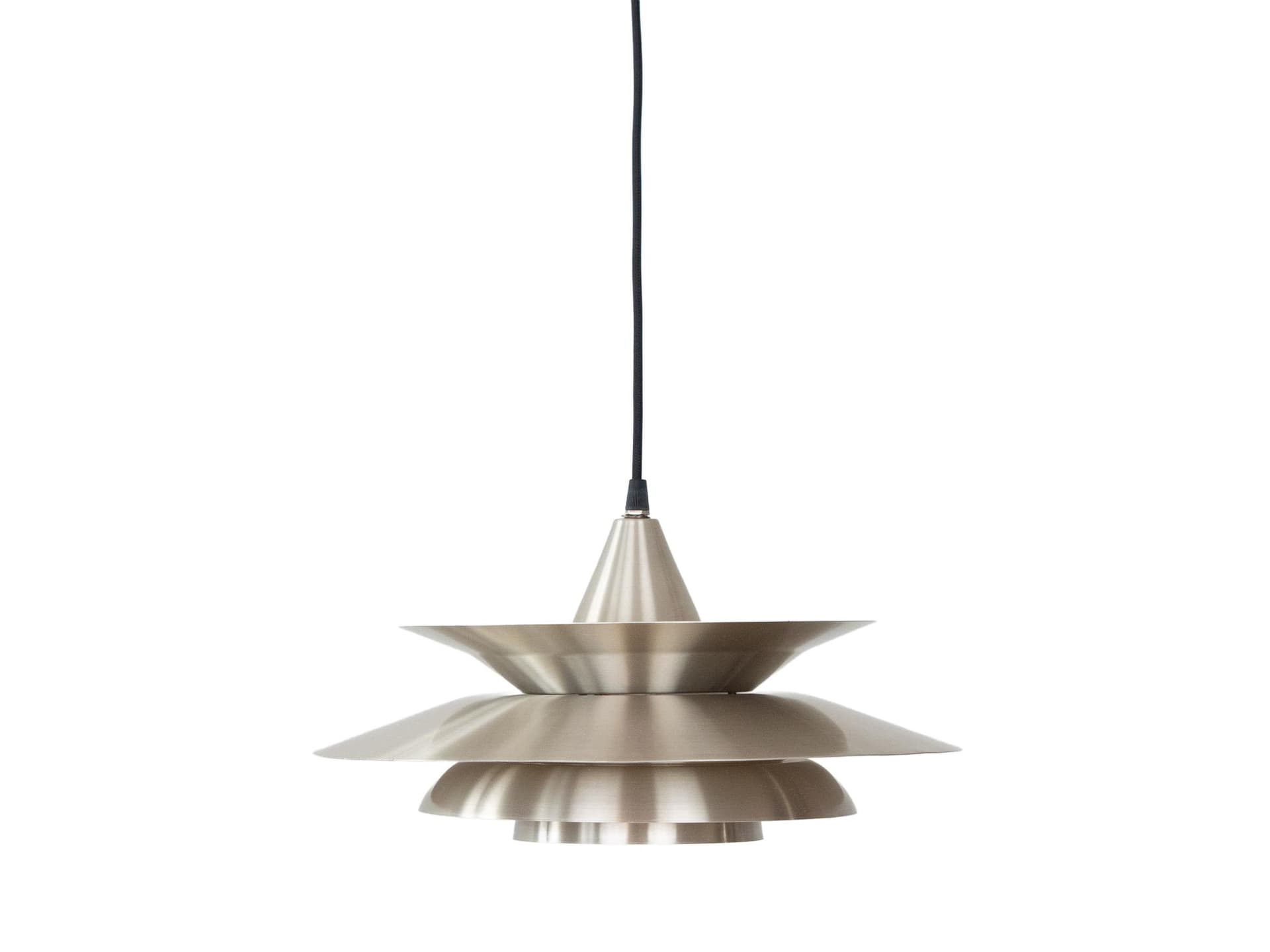 Lampa wisząca, srebrny, metal, Dania, lata 80.