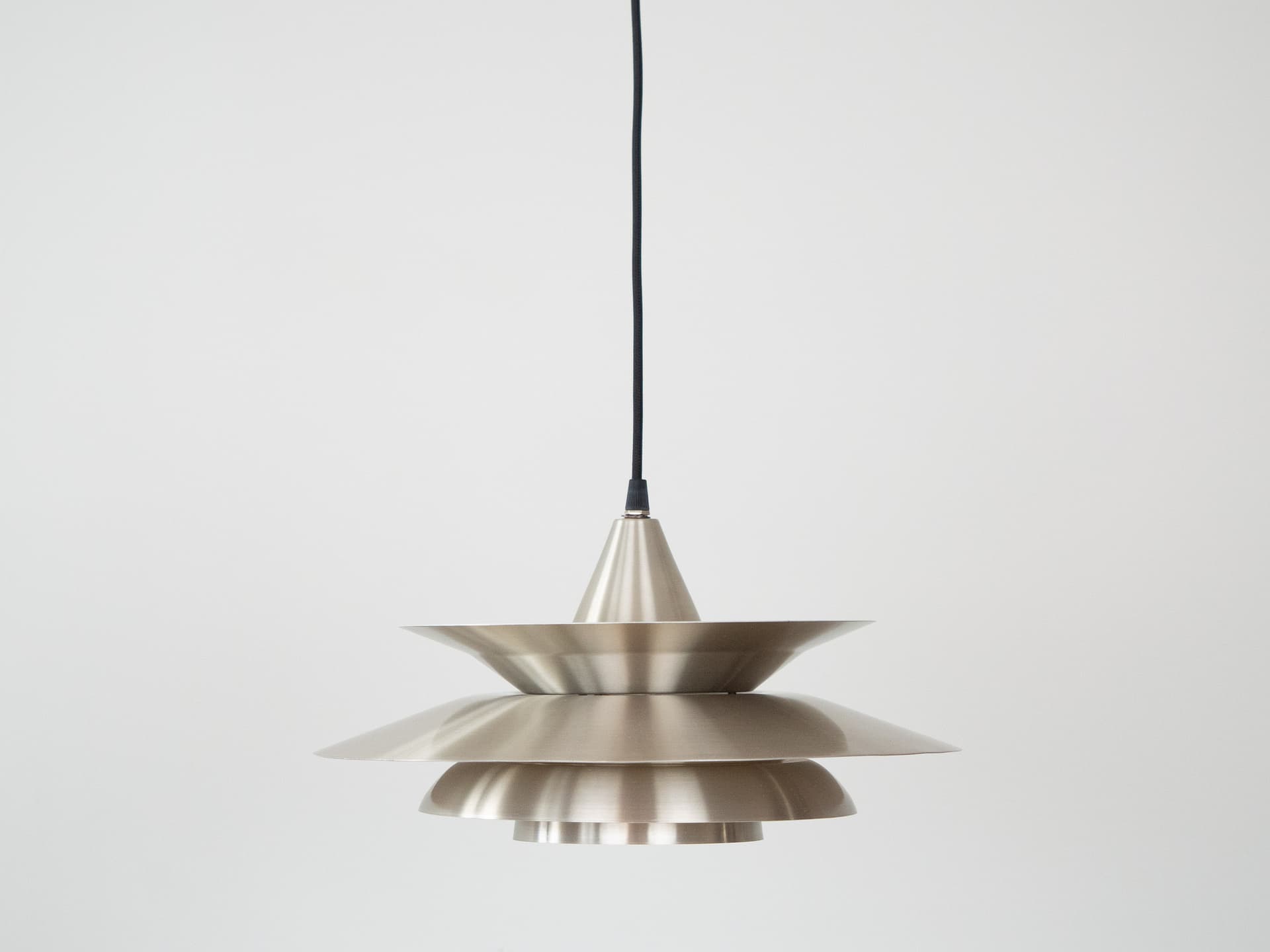 Lampa wisząca, srebrny, metal, Dania, lata 80. - 305976