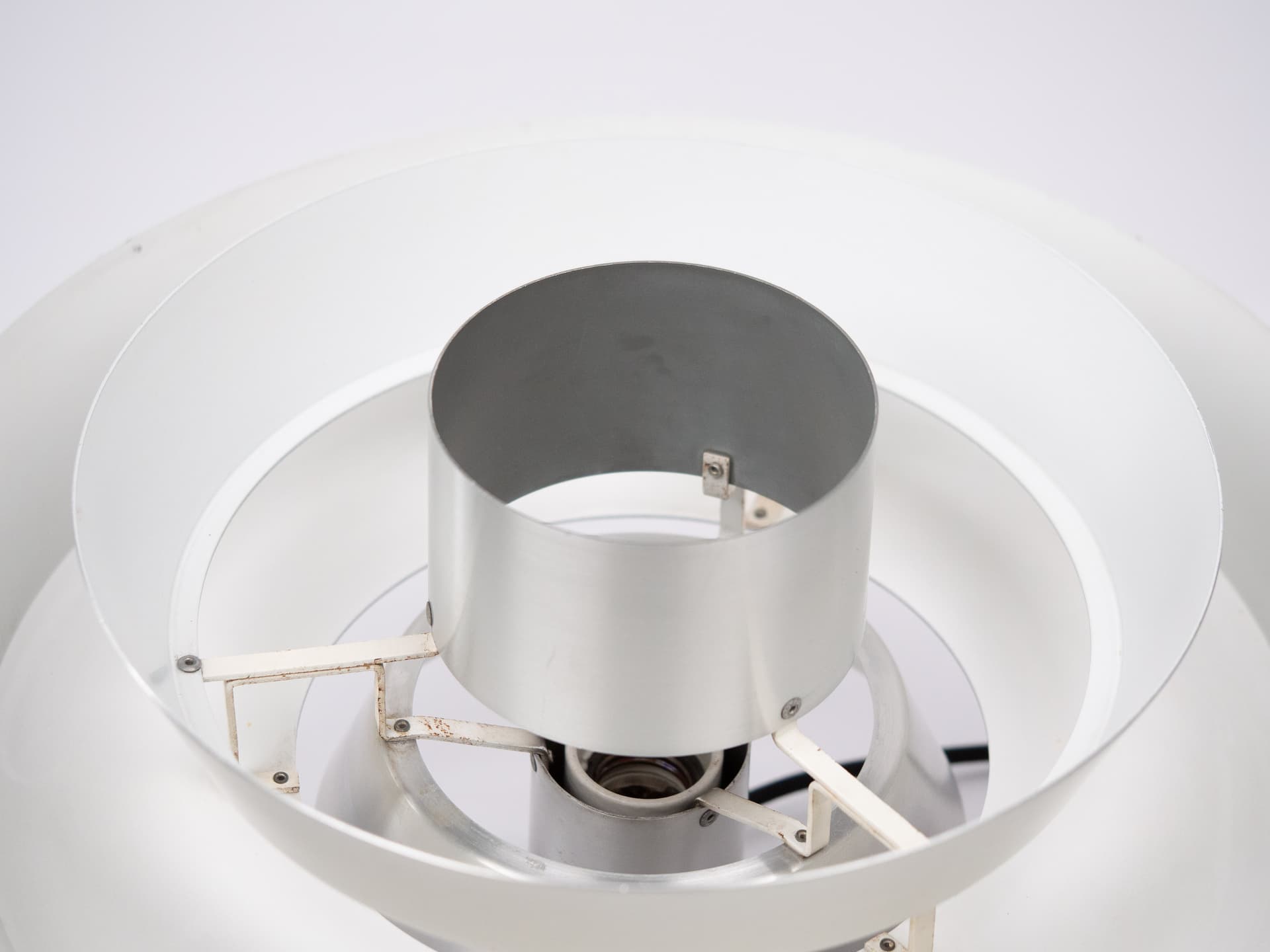 Pendant Lamp Nova, silver aluminum, by J. Hammerborg, Fog & Mørup, Denmark, 1960s. - 306010
